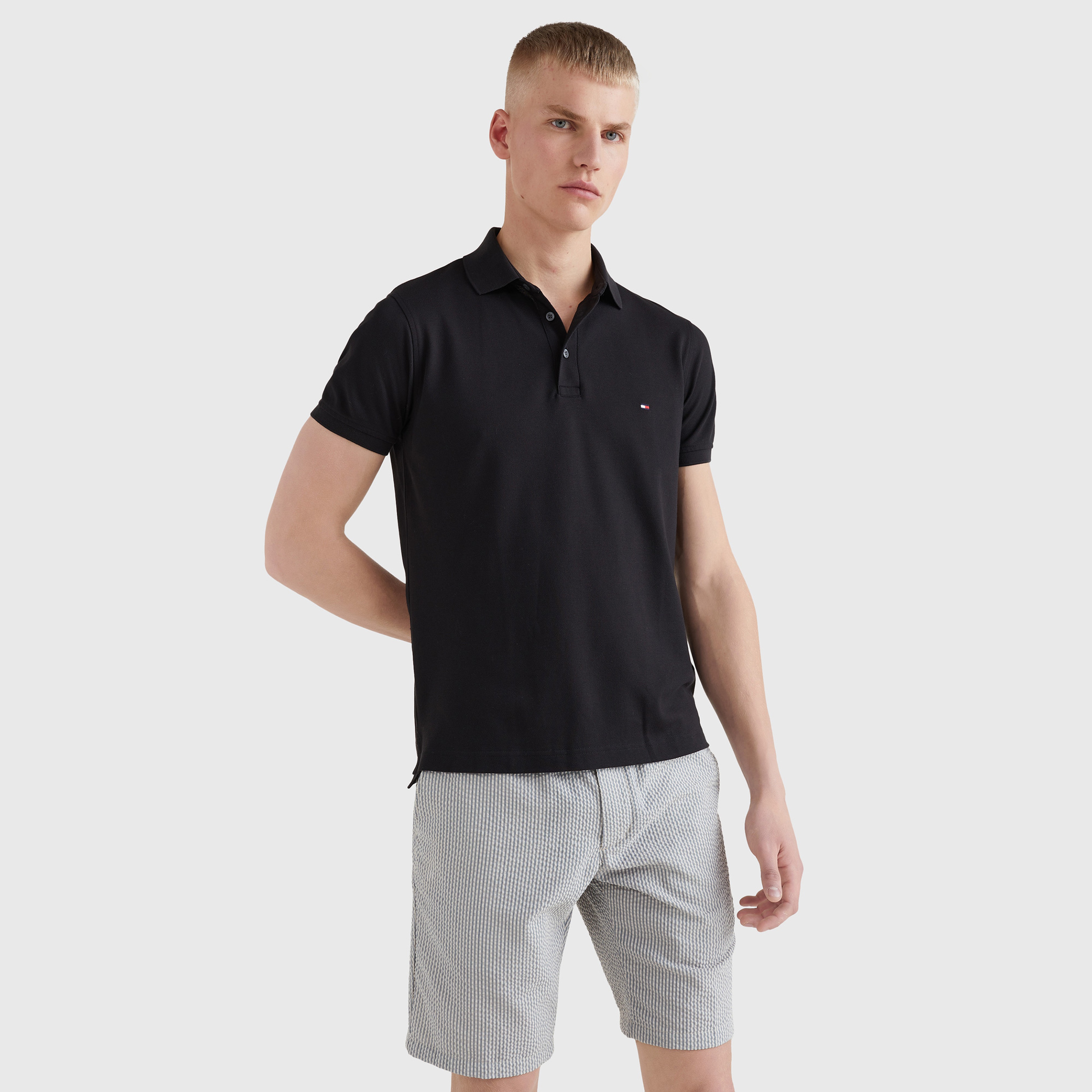 Tommy Hilfiger Erkek Siyah Polo