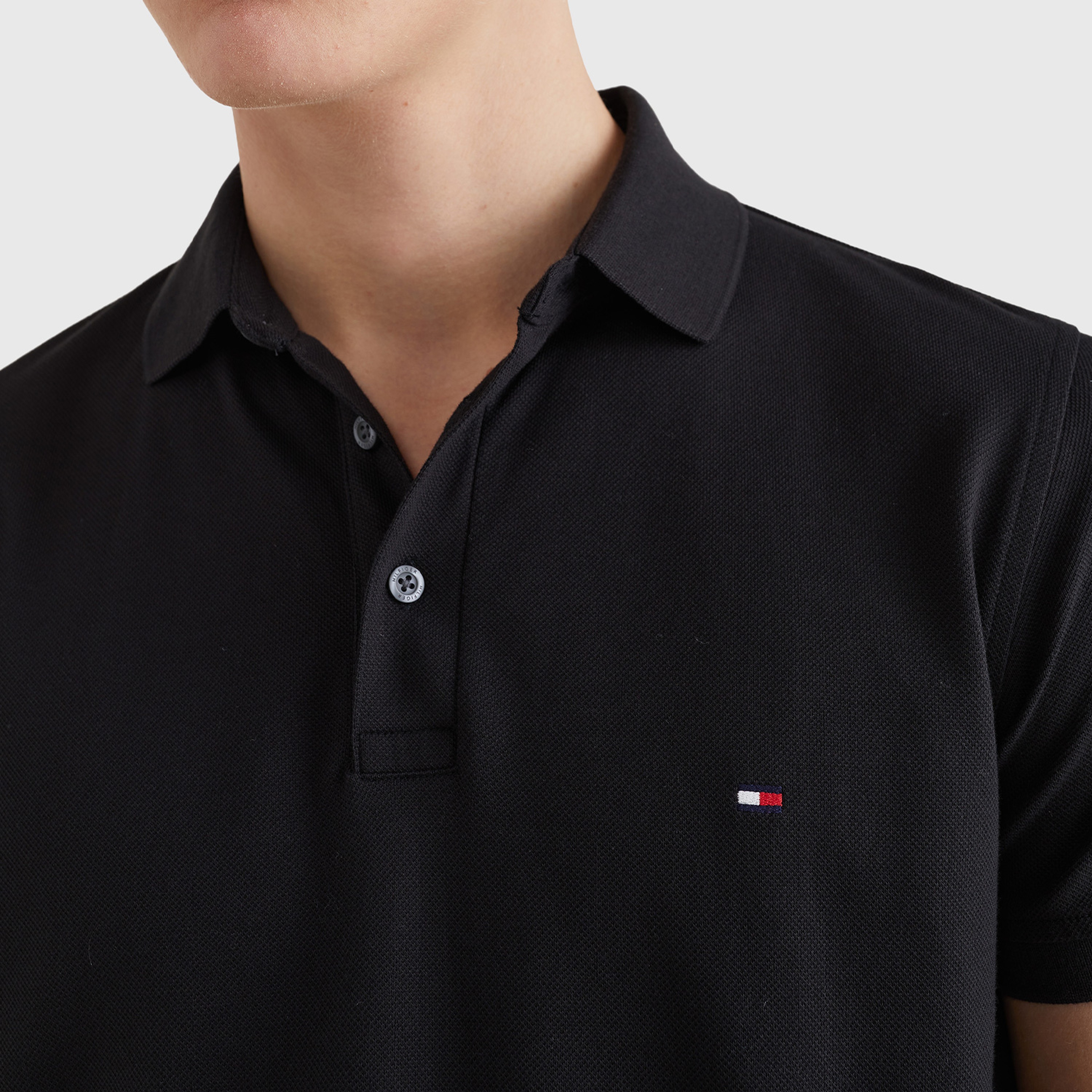 Tommy Hilfiger Erkek Siyah Polo