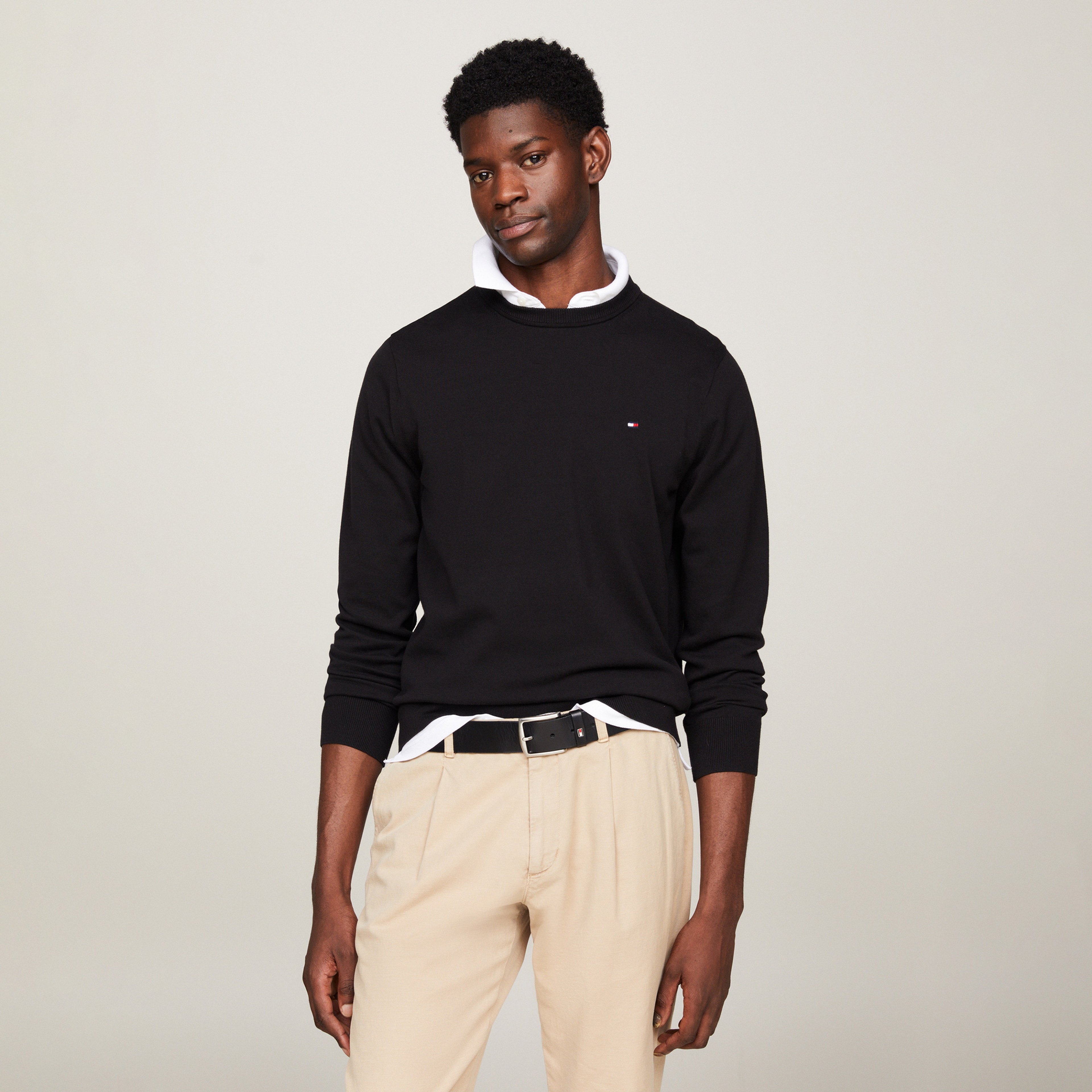 Tommy Hilfiger Erkek Siyah Triko