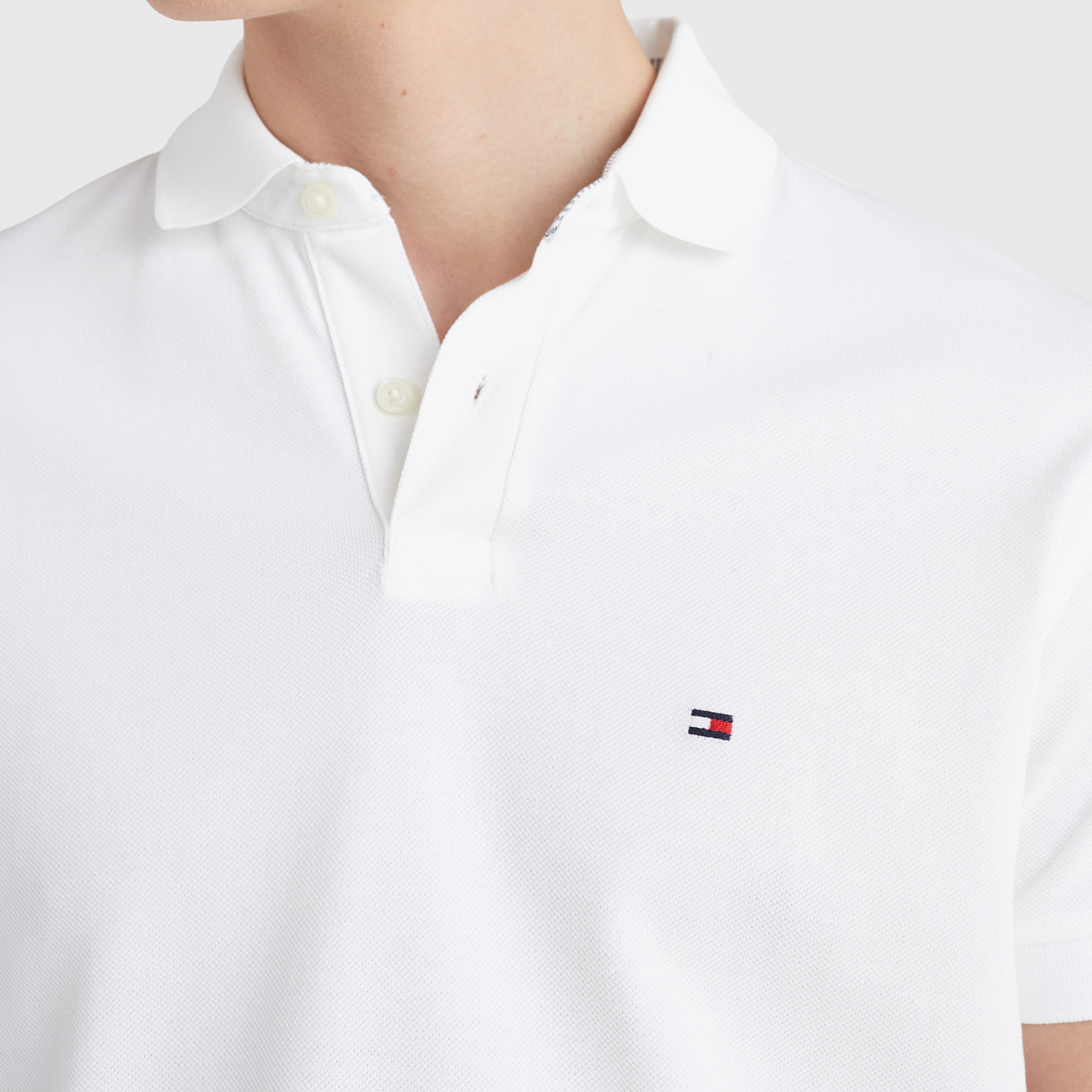 Tommy Hilfiger Erkek Beyaz Polo