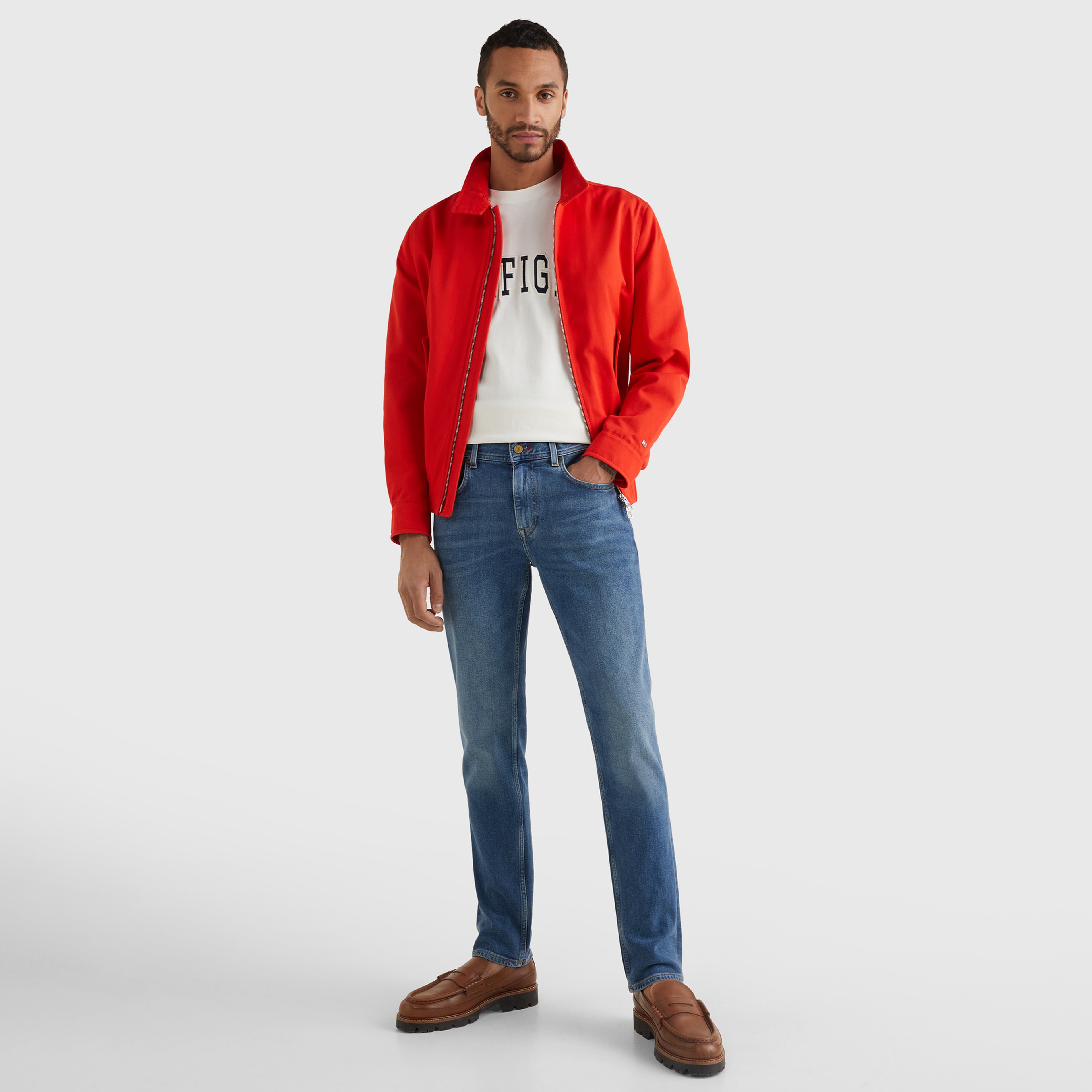 Tommy Hilfiger Erkek Mavi Denim