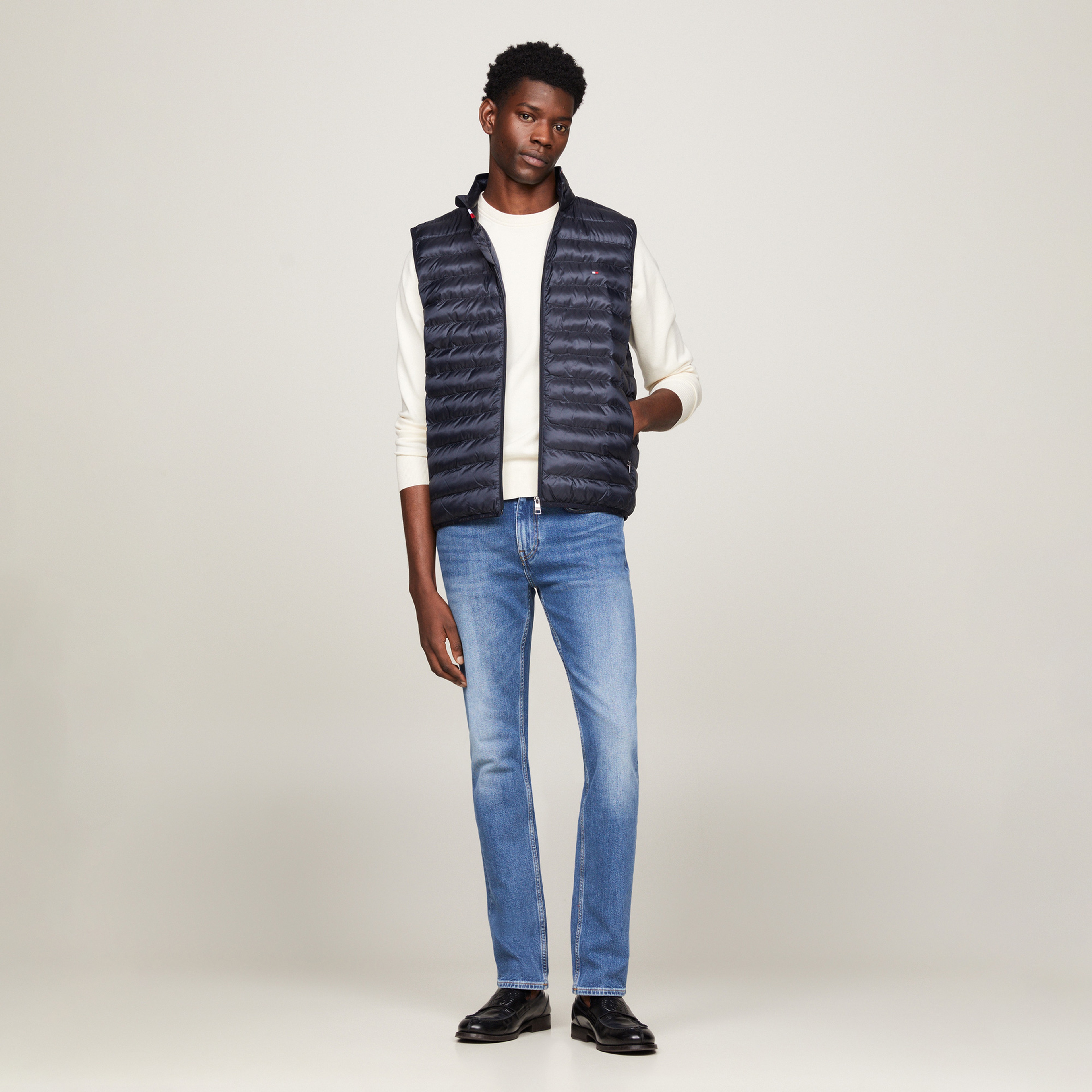 Tommy Hilfiger Erkek Mavi Mont