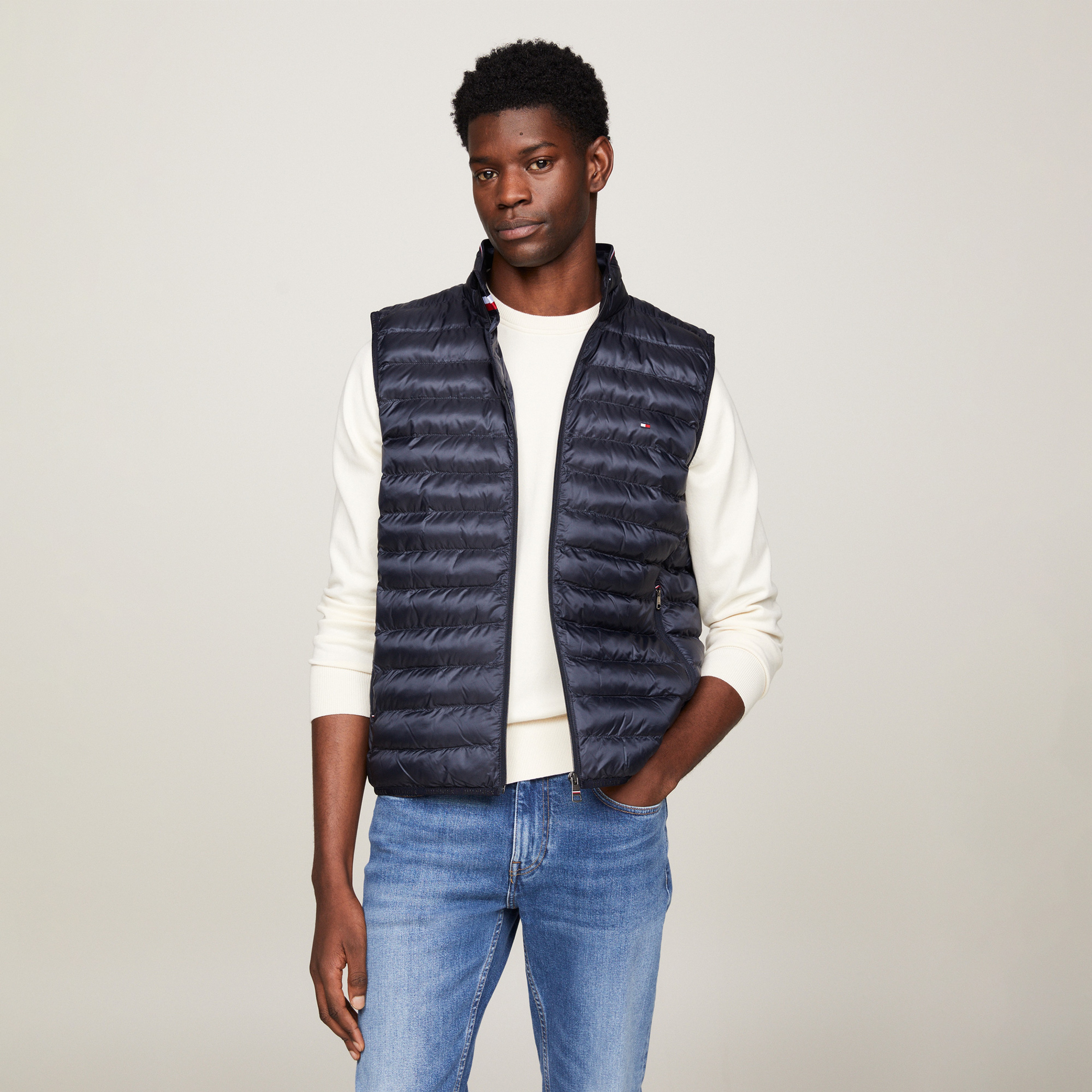 Tommy Hilfiger Erkek Mavi Mont