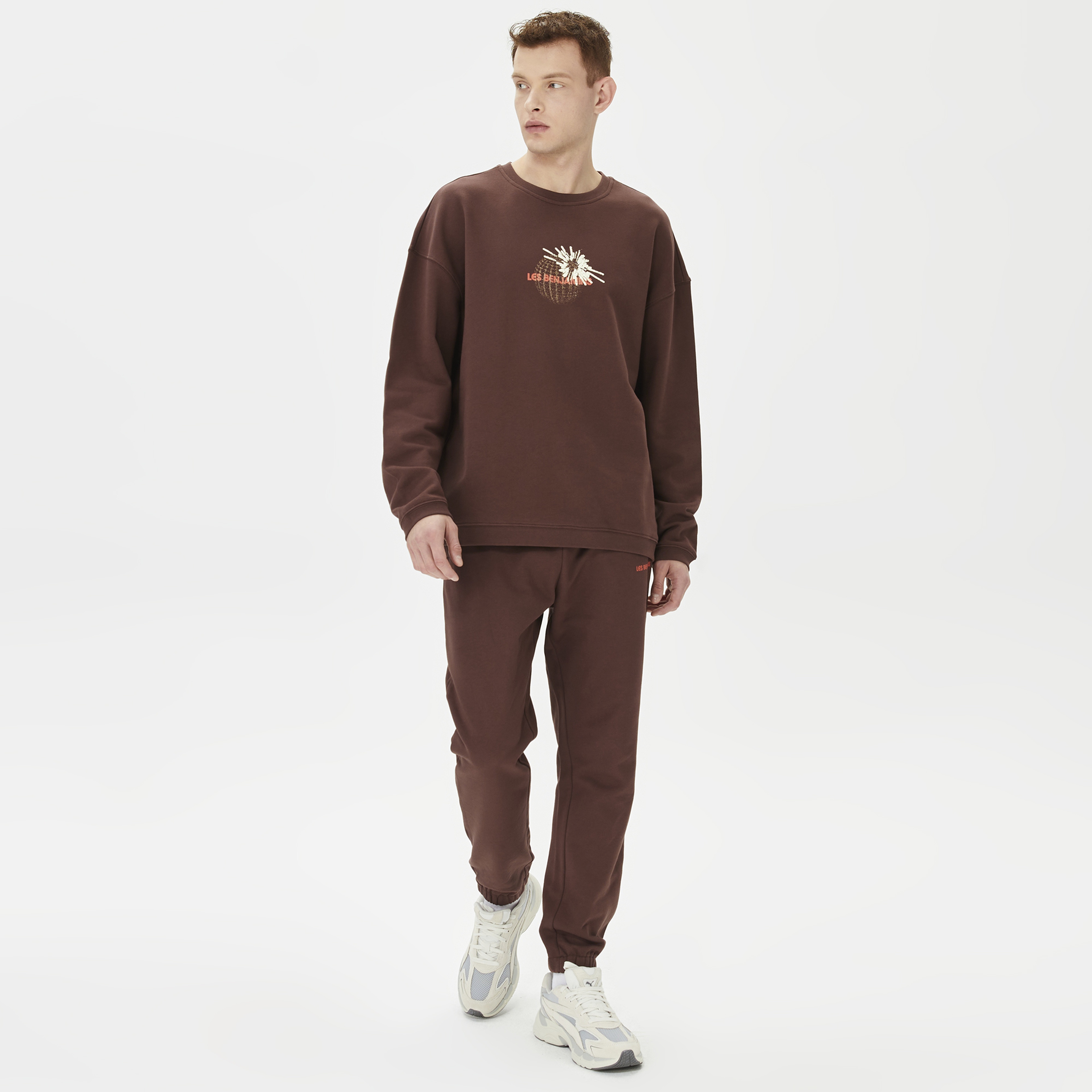 Les Benjamins First Wave Erkek Bordo Sweatshirt