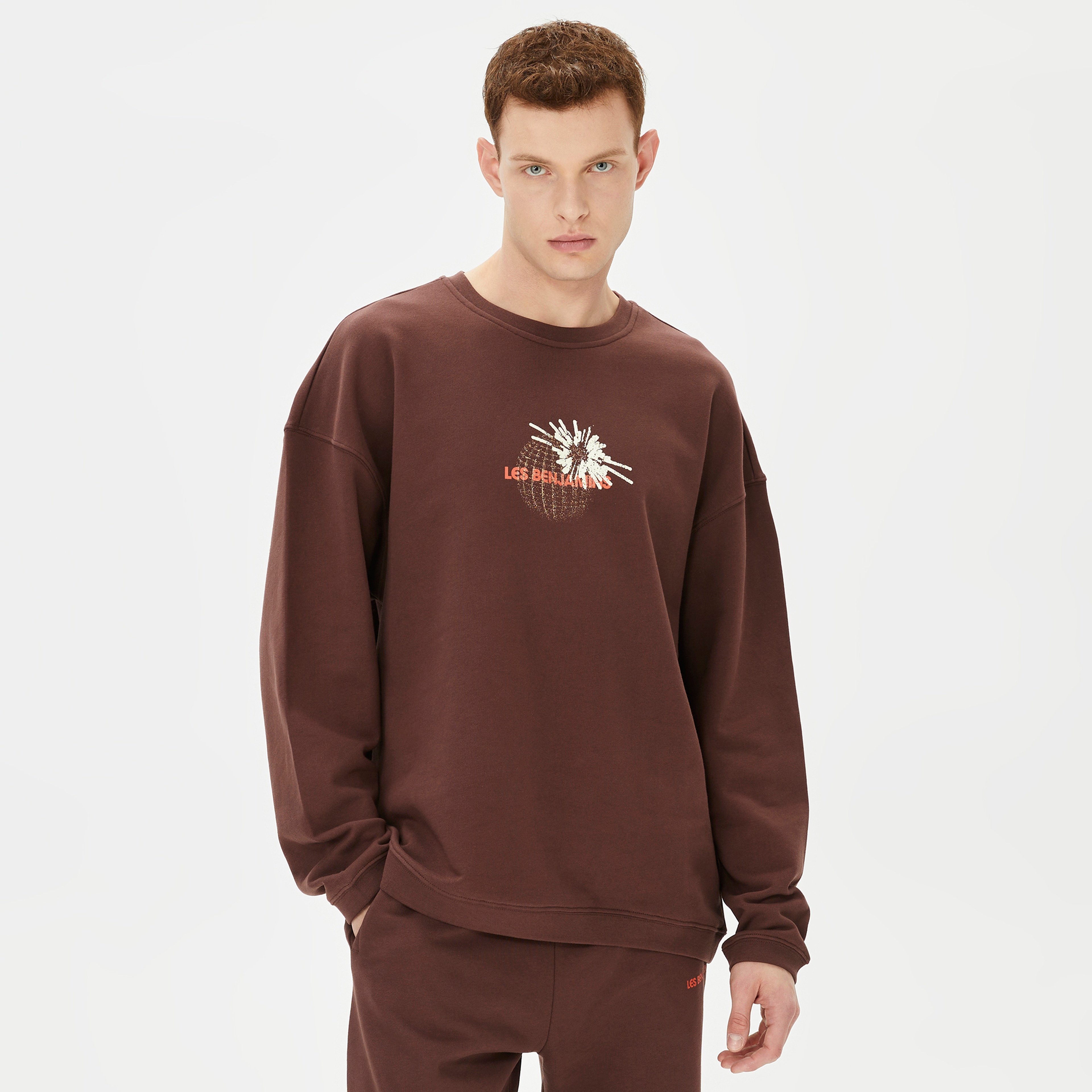 Les Benjamins First Wave Erkek Bordo Sweatshirt