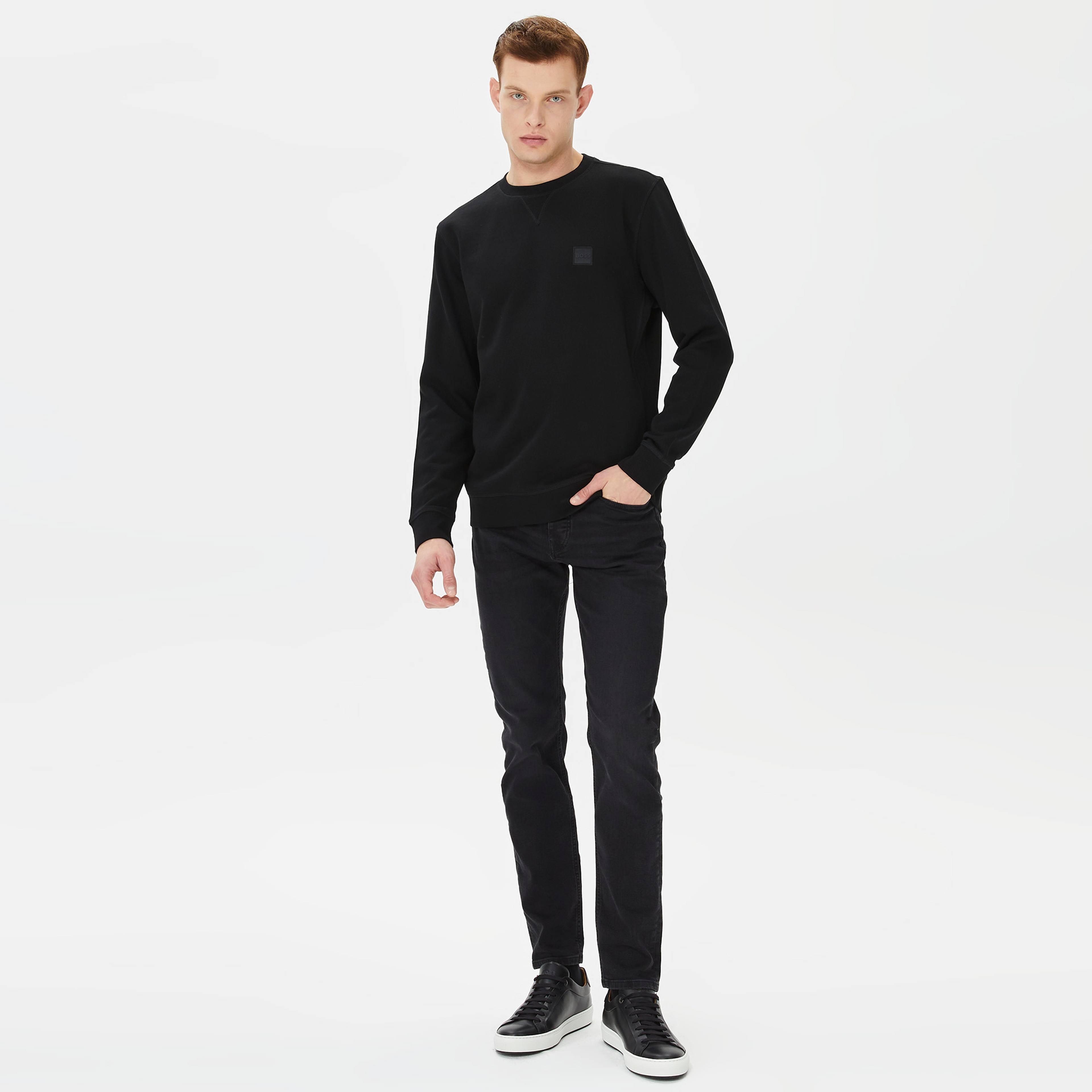 Boss Erkek Siyah Sweatshirt