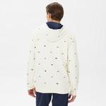 Nautica Erkek Beyaz Standart Fit İşlemeli KapüşonluSweatshirt