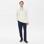 Nautica Erkek Beyaz Standart Fit İşlemeli KapüşonluSweatshirt