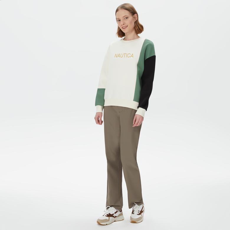 Nautica Kadın Yeşil Relaxed Fit Sweatshirt