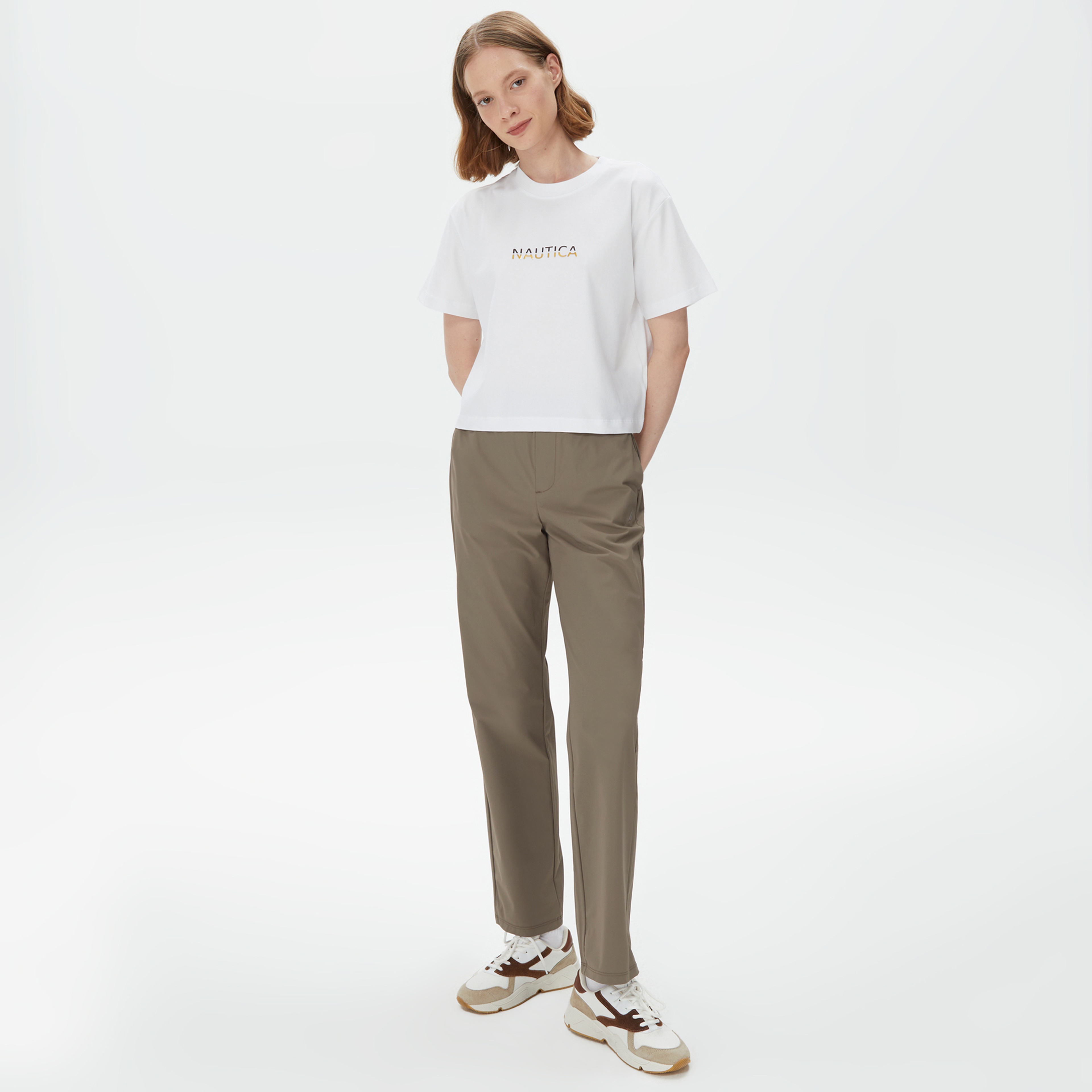 Nautica Kadın Beyaz T-Shirt