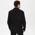 Nautica Erkek Siyah Standart Fit Dik Yakalı Sweatshirt