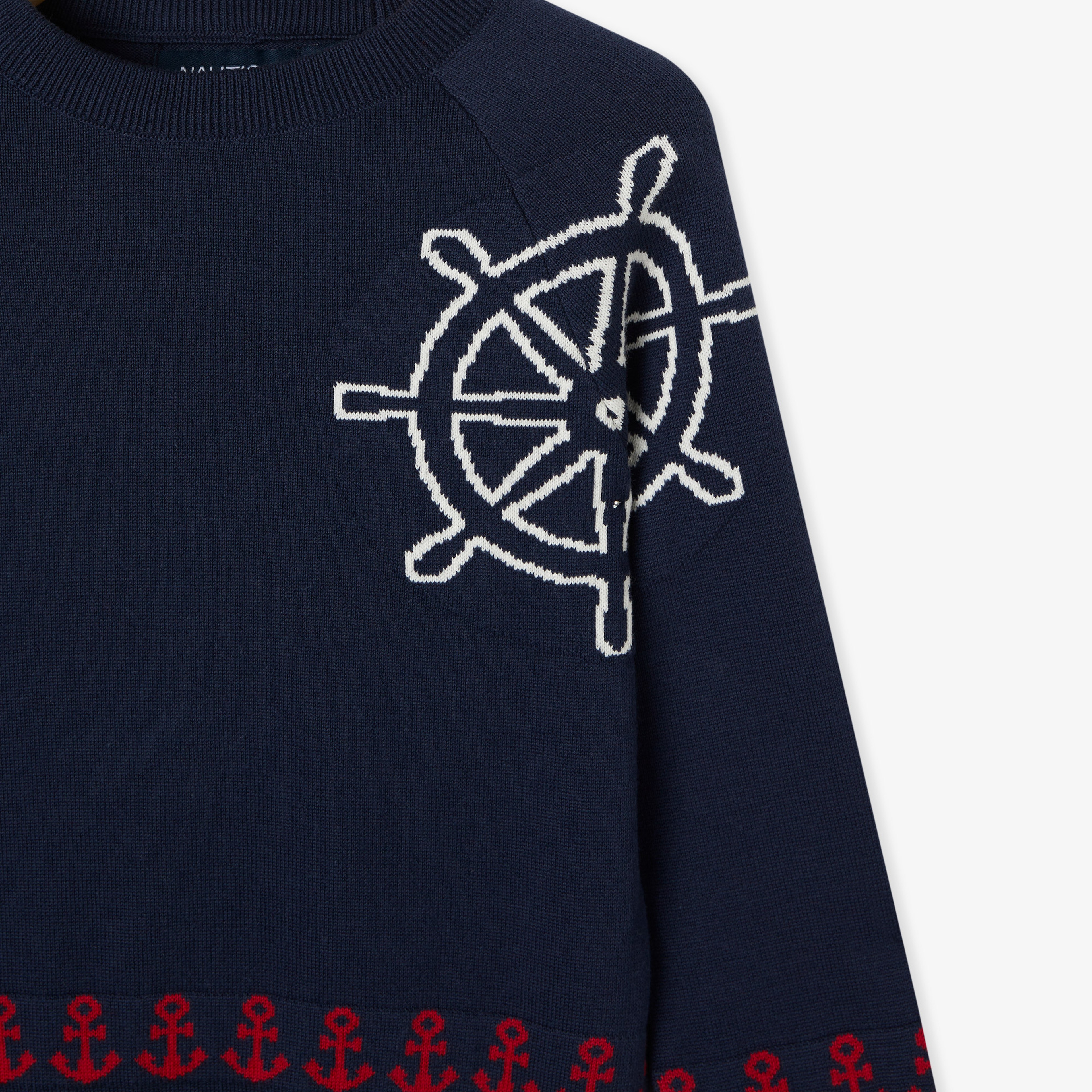 Nautica Erkek Çocuk Lacivert Standart Fit Desenli Triko