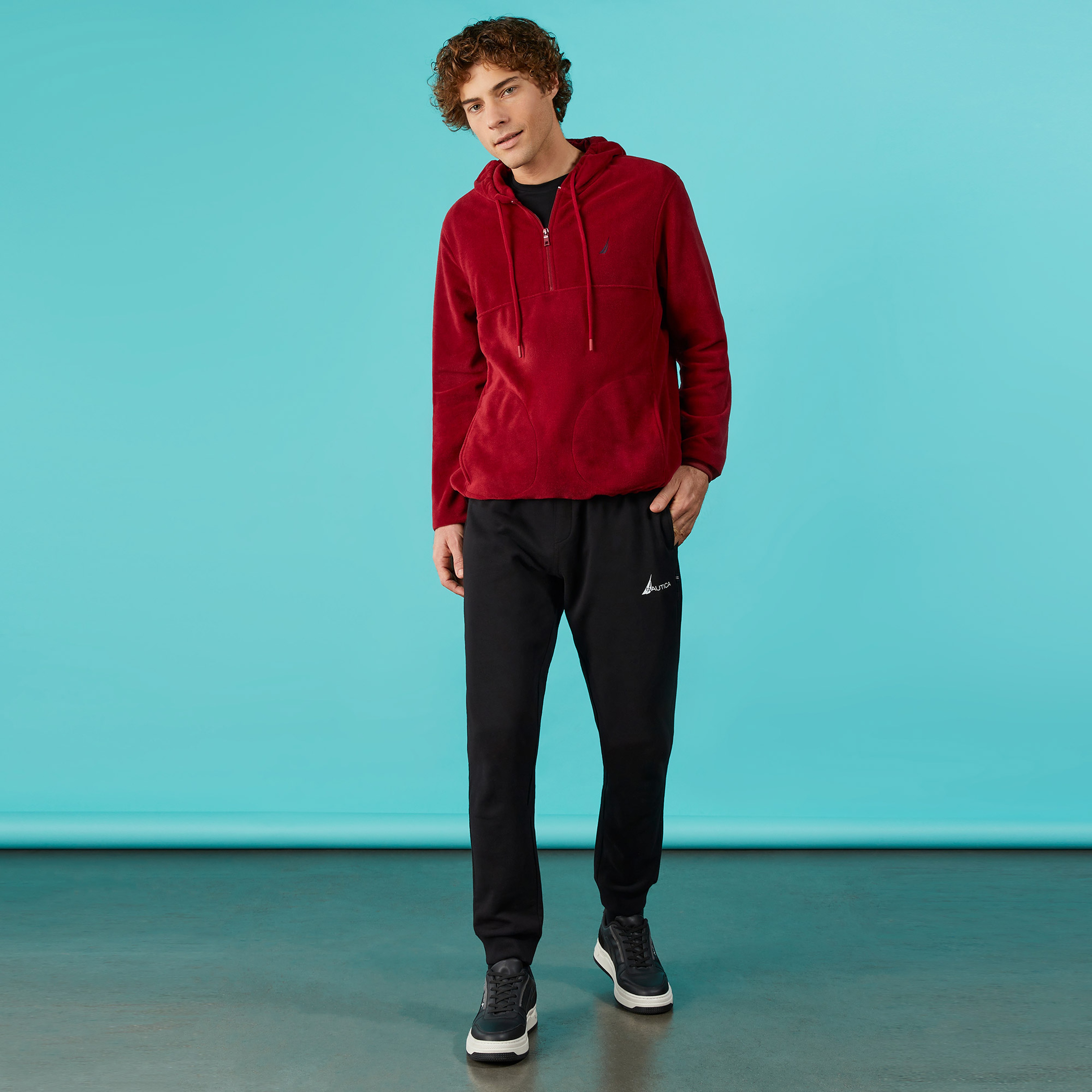 Nautica Erkek Siyah Standart Fit Eşofman Altı