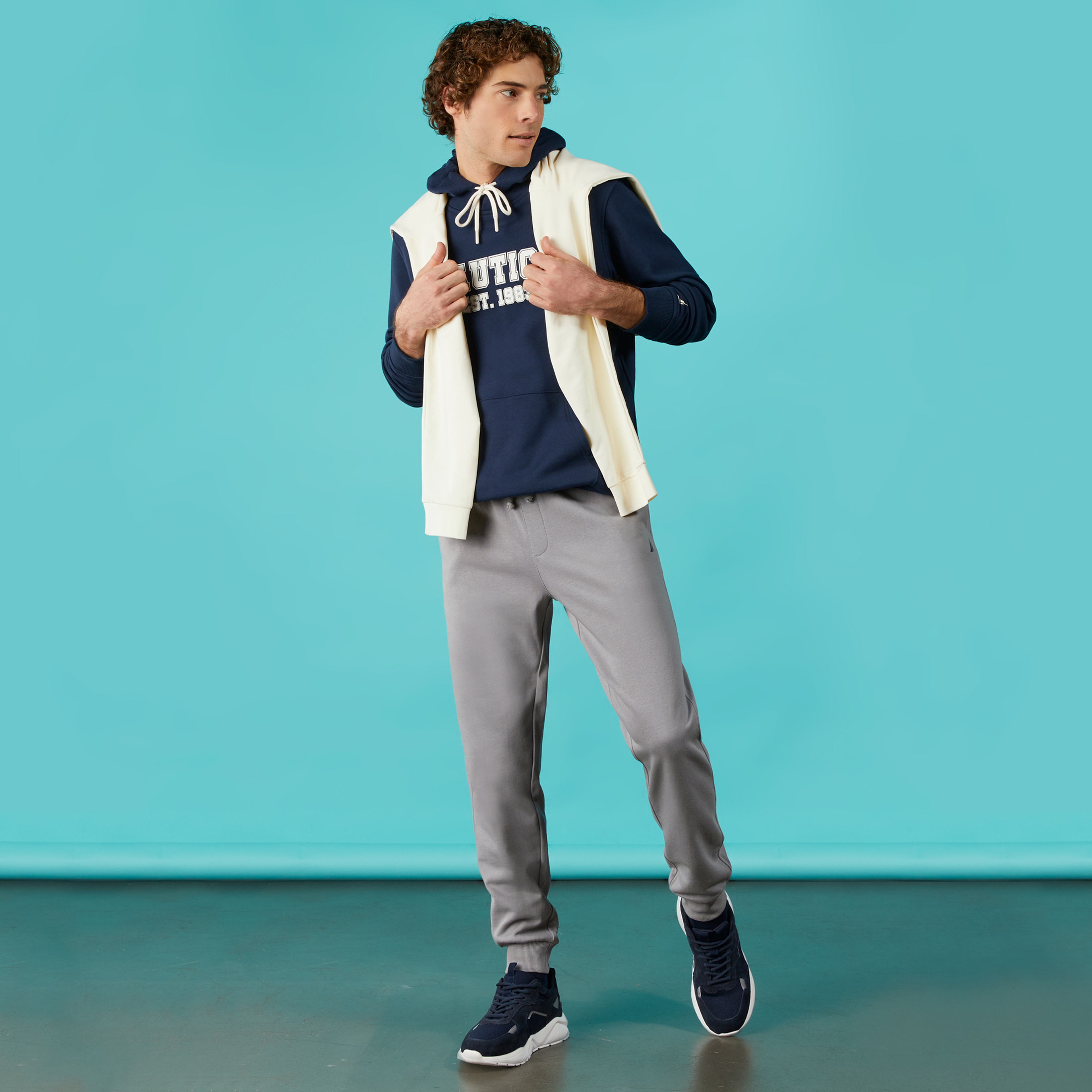 Nautica Erkek Gri Standart Fit Eşofman Altı