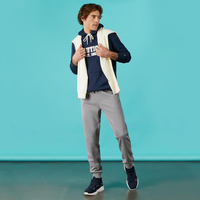 Nautica Erkek Gri Standart Fit Eşofman Altı