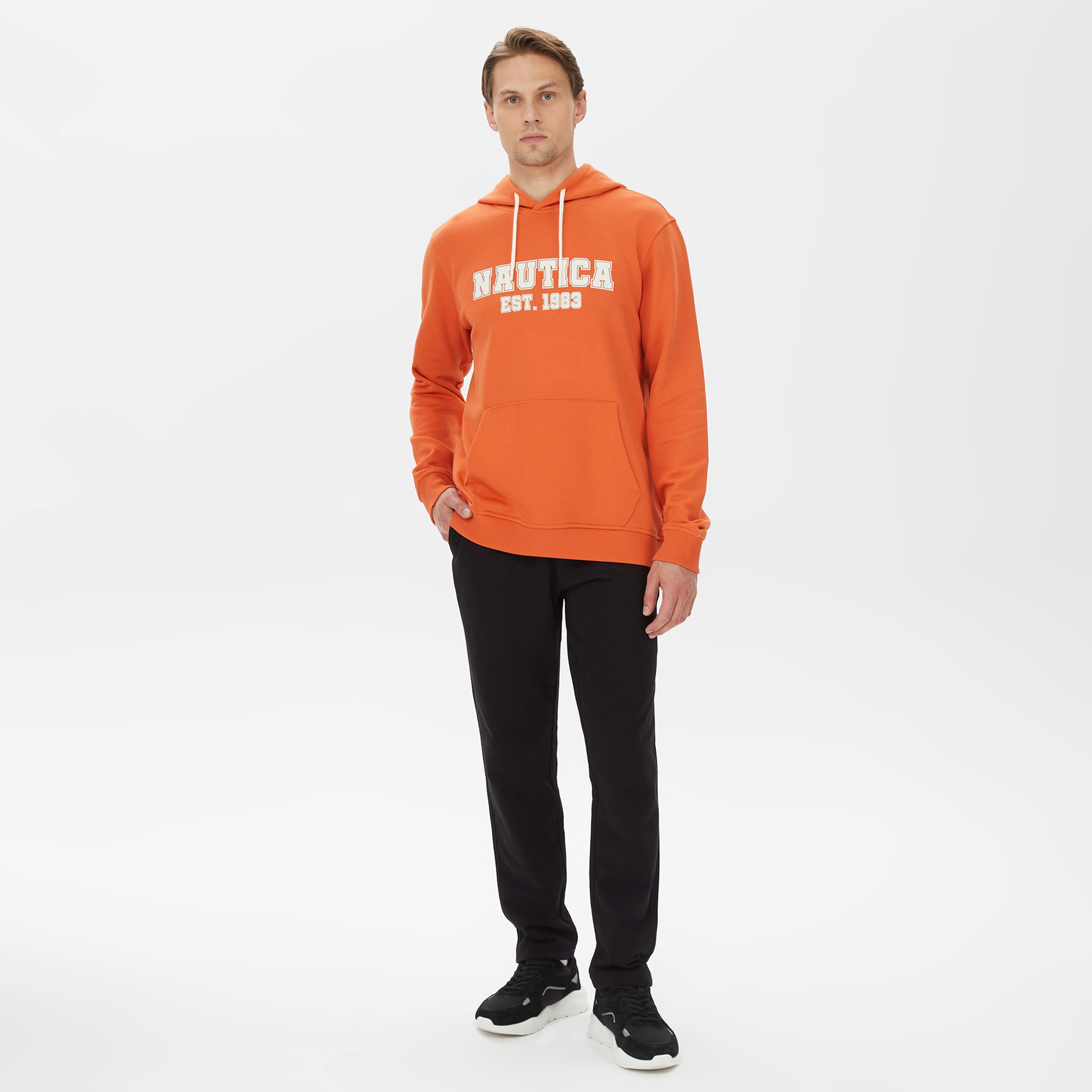 Nautica Erkek Siyah Standart Fit Eşofman Altı