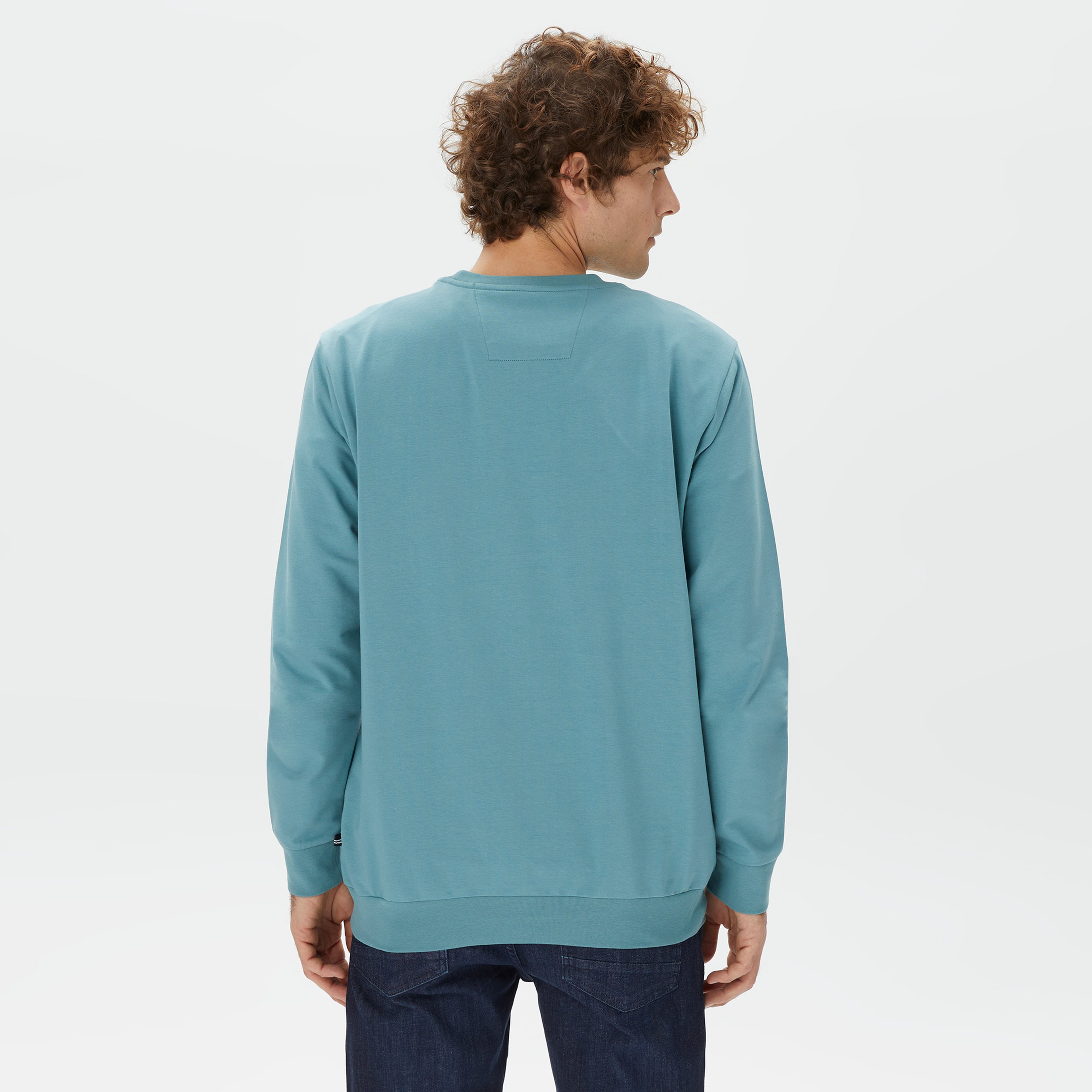 Nautica Erkek Turkuaz Standart Fit Sweatshirt