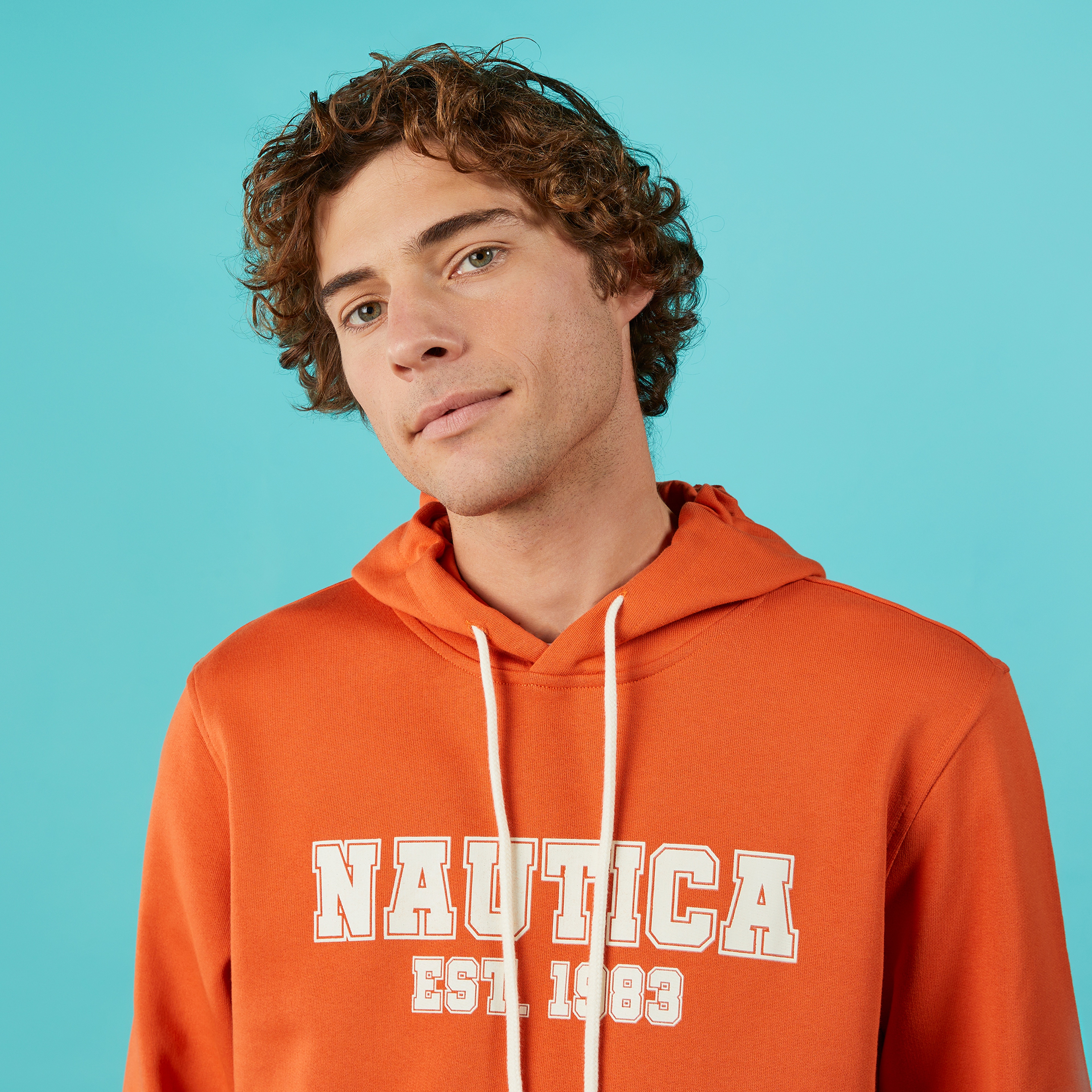 Nautica Erkek Turuncu Standart Fit Sweatshirt