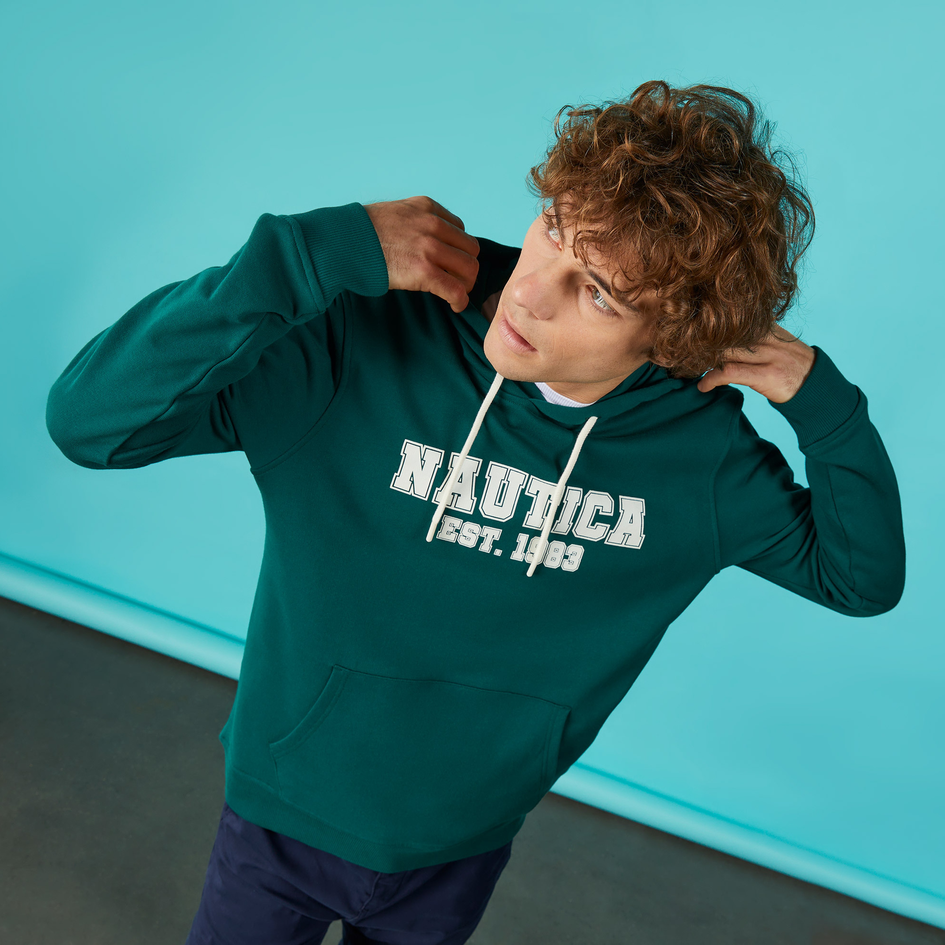 Nautica Erkek Yeşil Standart Fit Sweatshirt