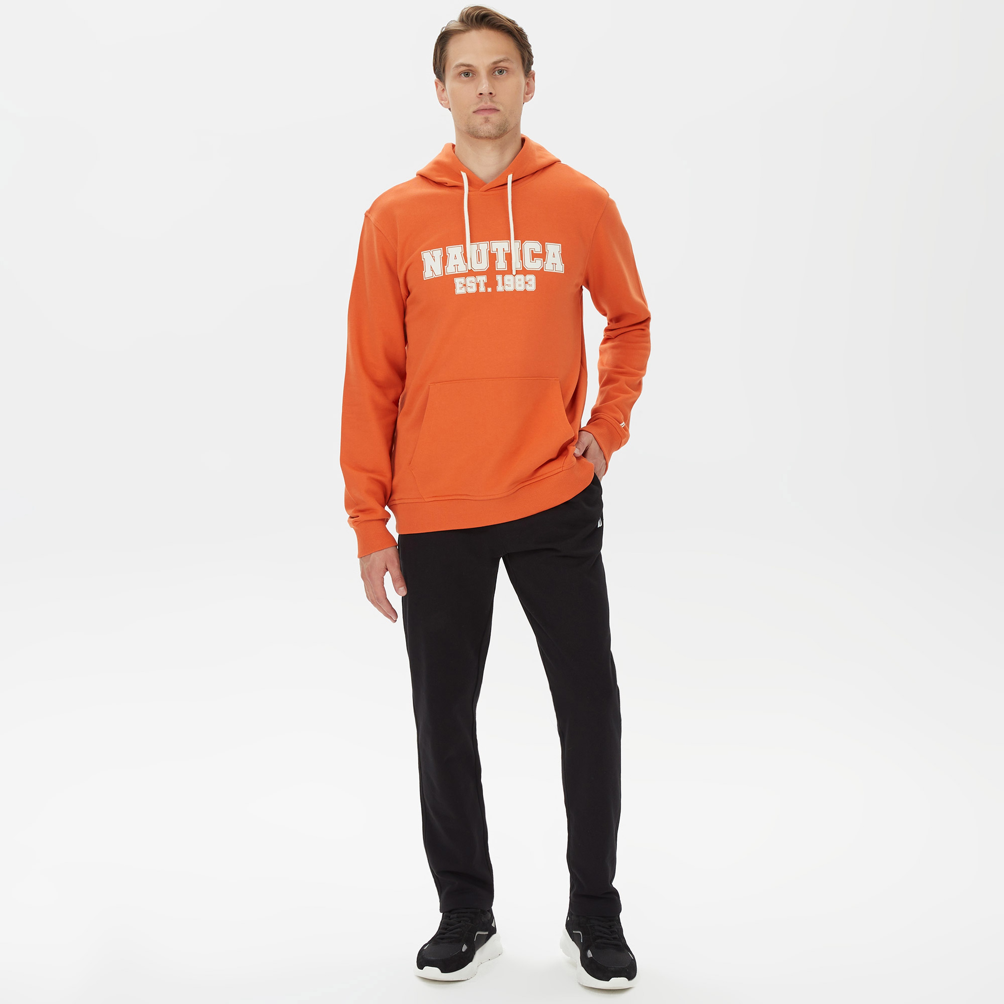 Nautica Erkek Turuncu Standart Fit Sweatshirt
