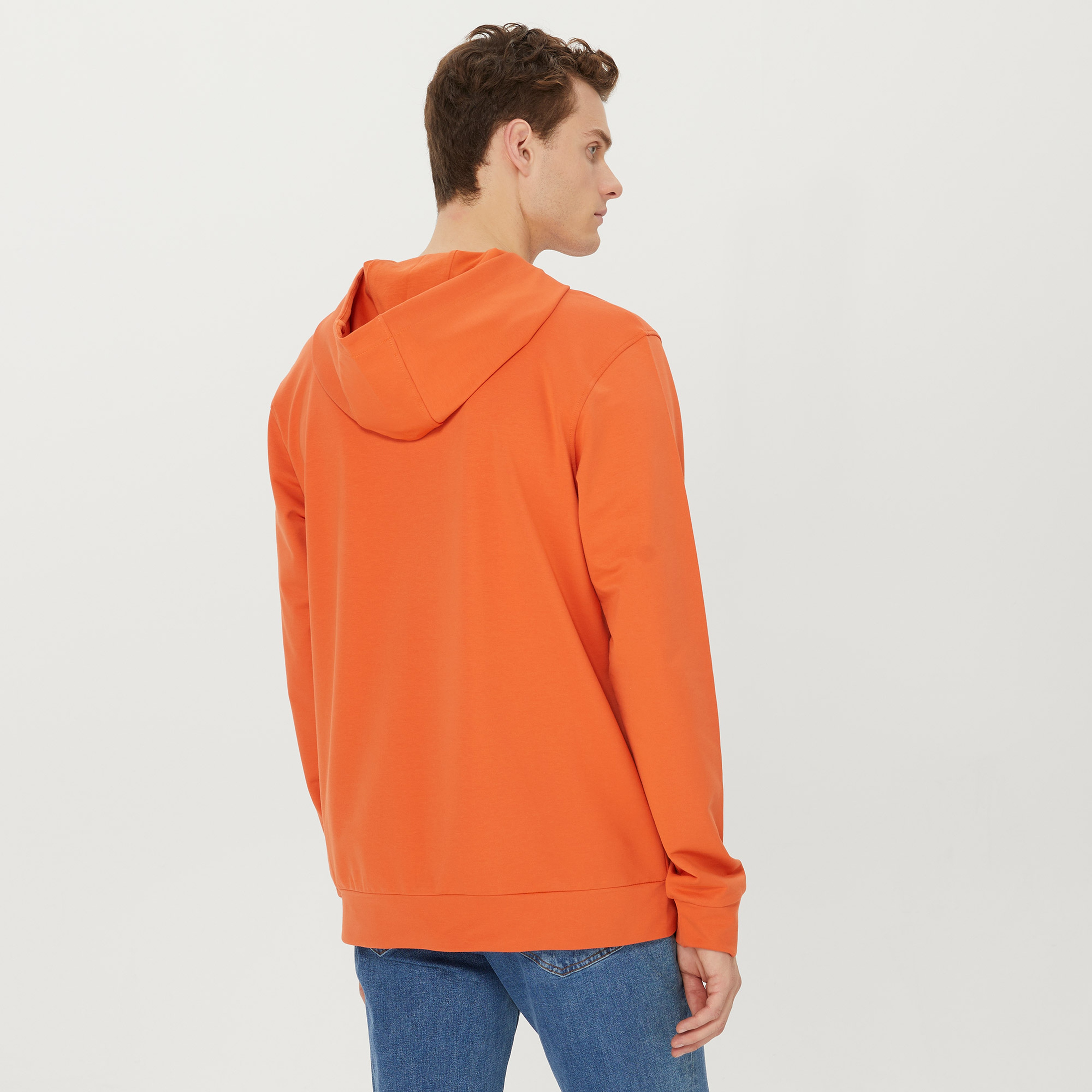 Nautica Erkek Turuncu Standart Fit Sweatshirt