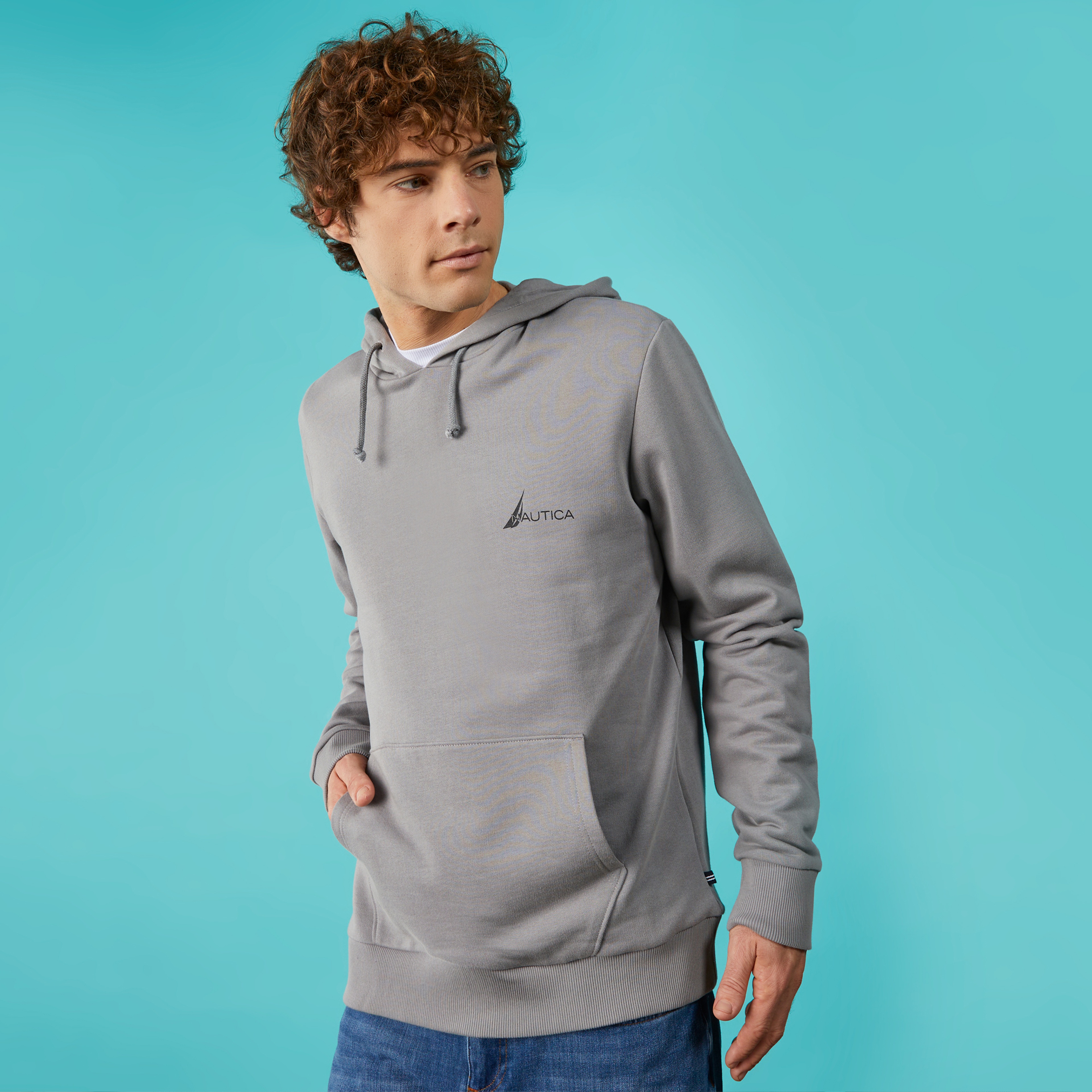 Nautica Erkek Gri Standart Fit Sweatshirt