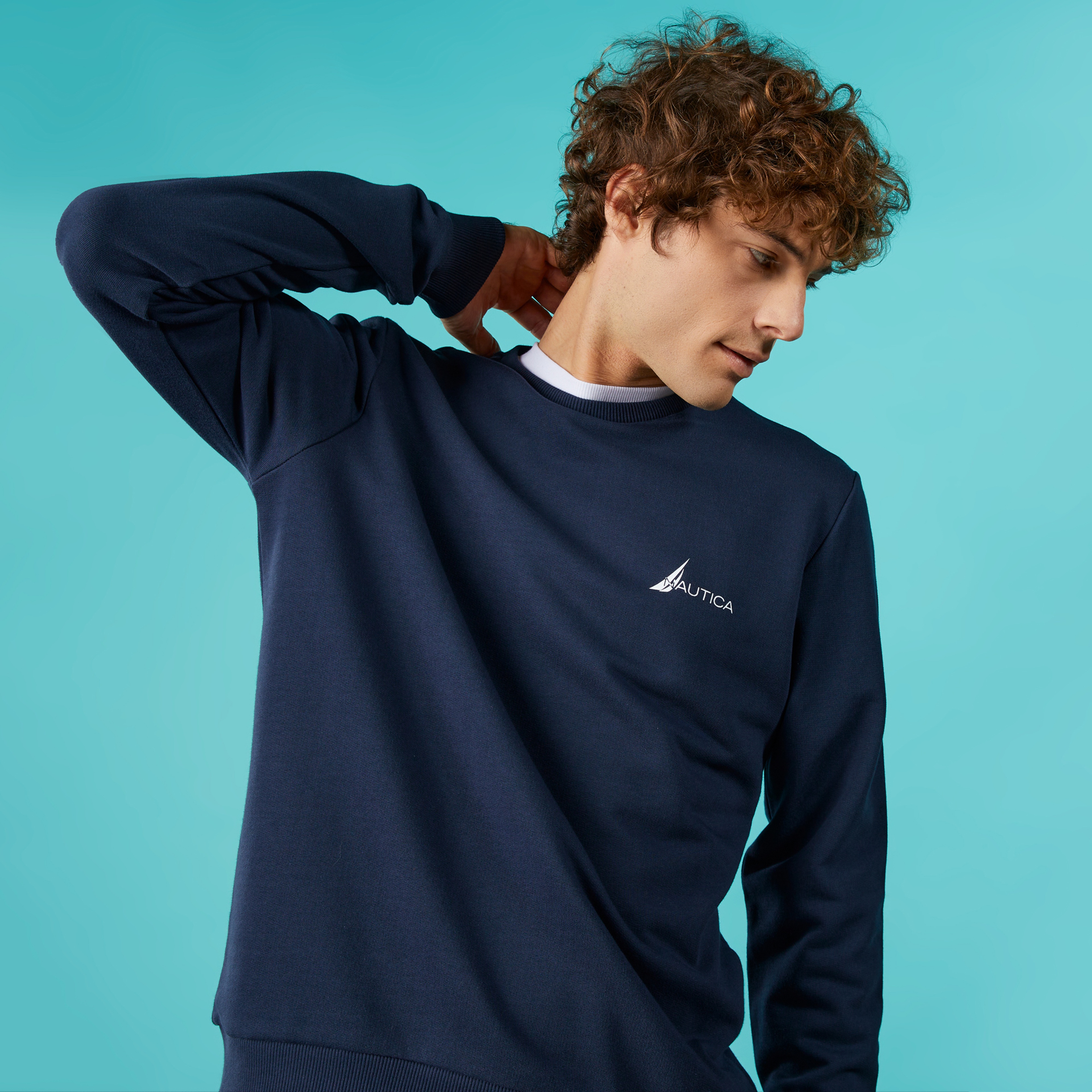 Nautica Erkek Lacivert Standart Fit Sweatshirt