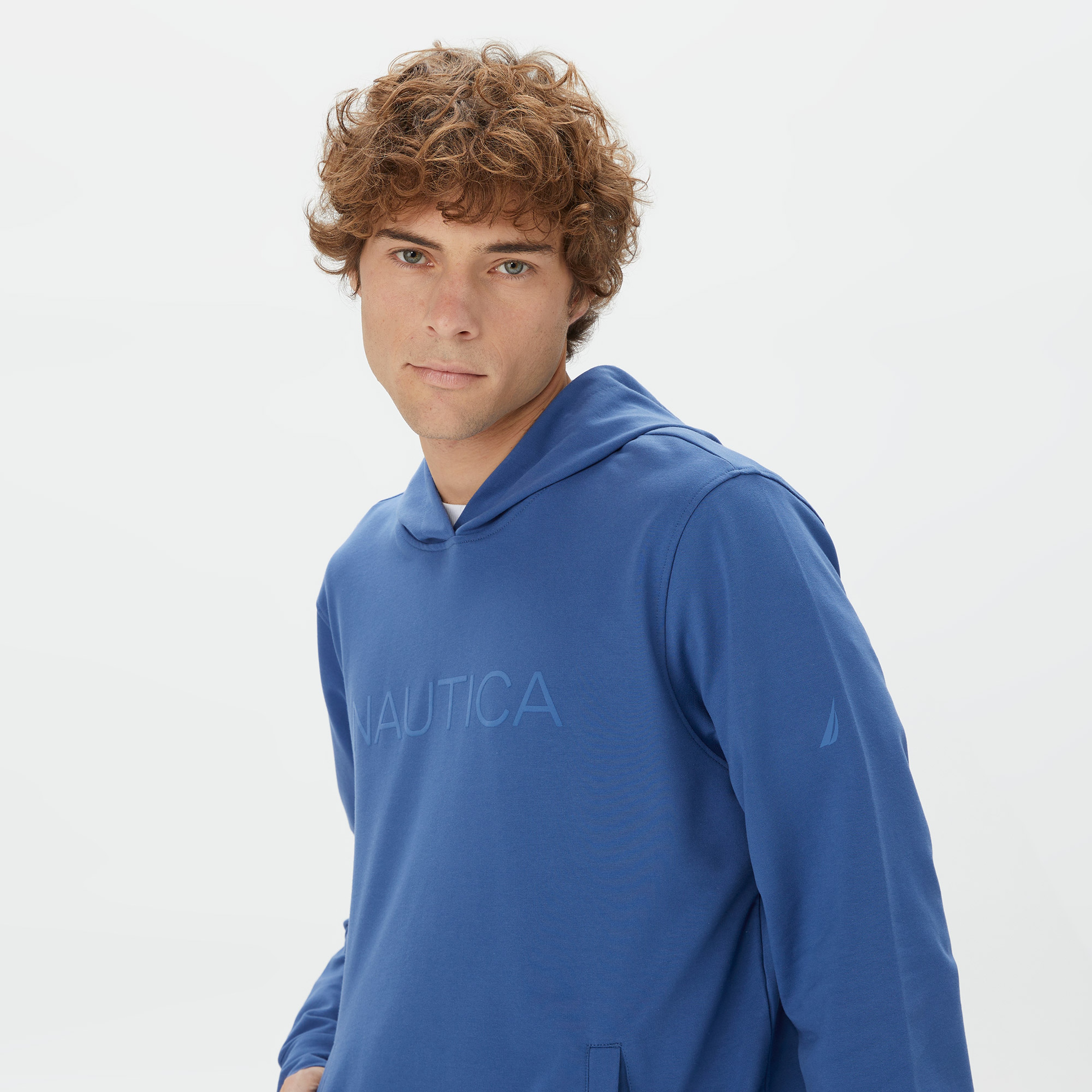 Nautica Erkek Mavi Standart Fit Sweatshirt