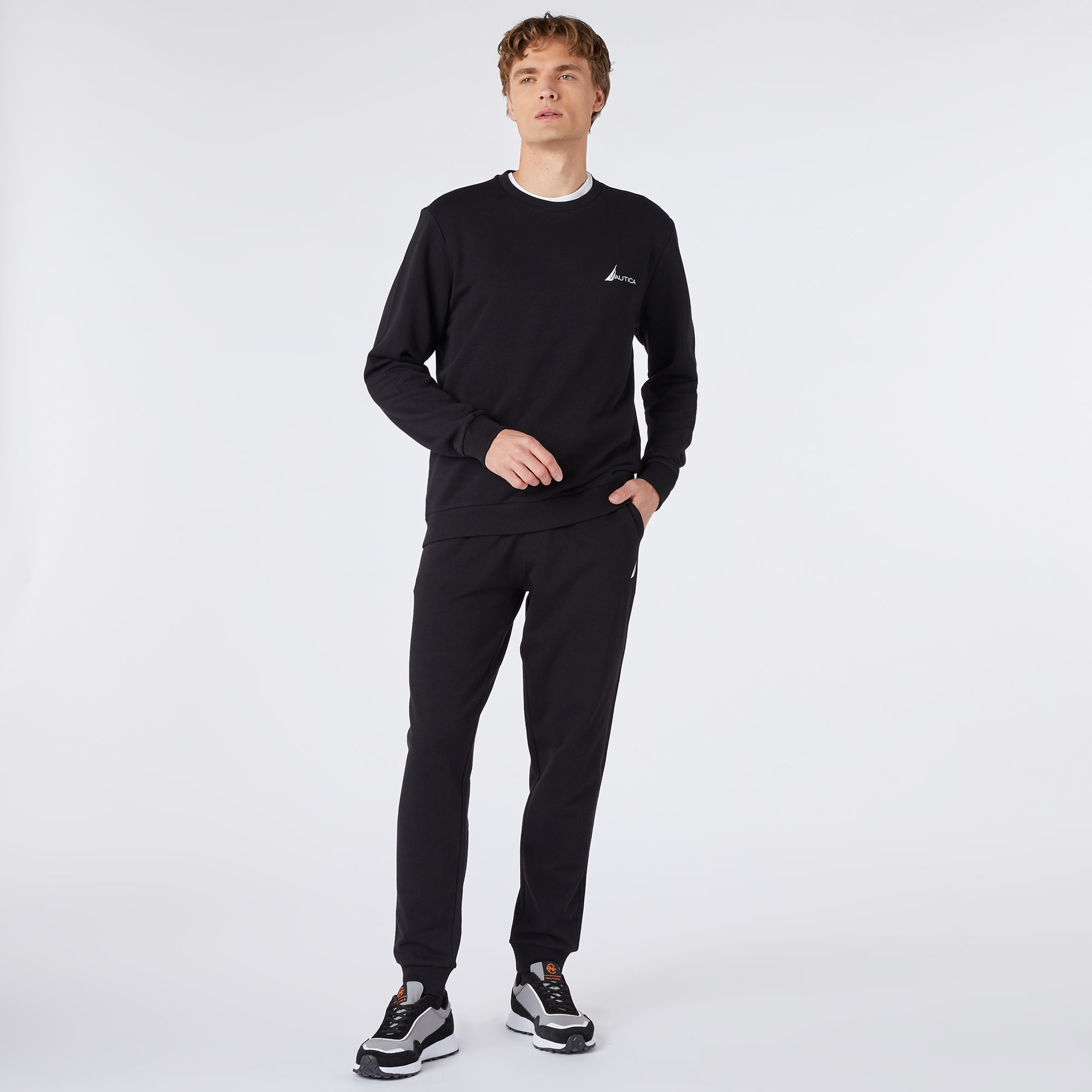 Nautica Erkek Siyah Standart Fit Eşofman Altı