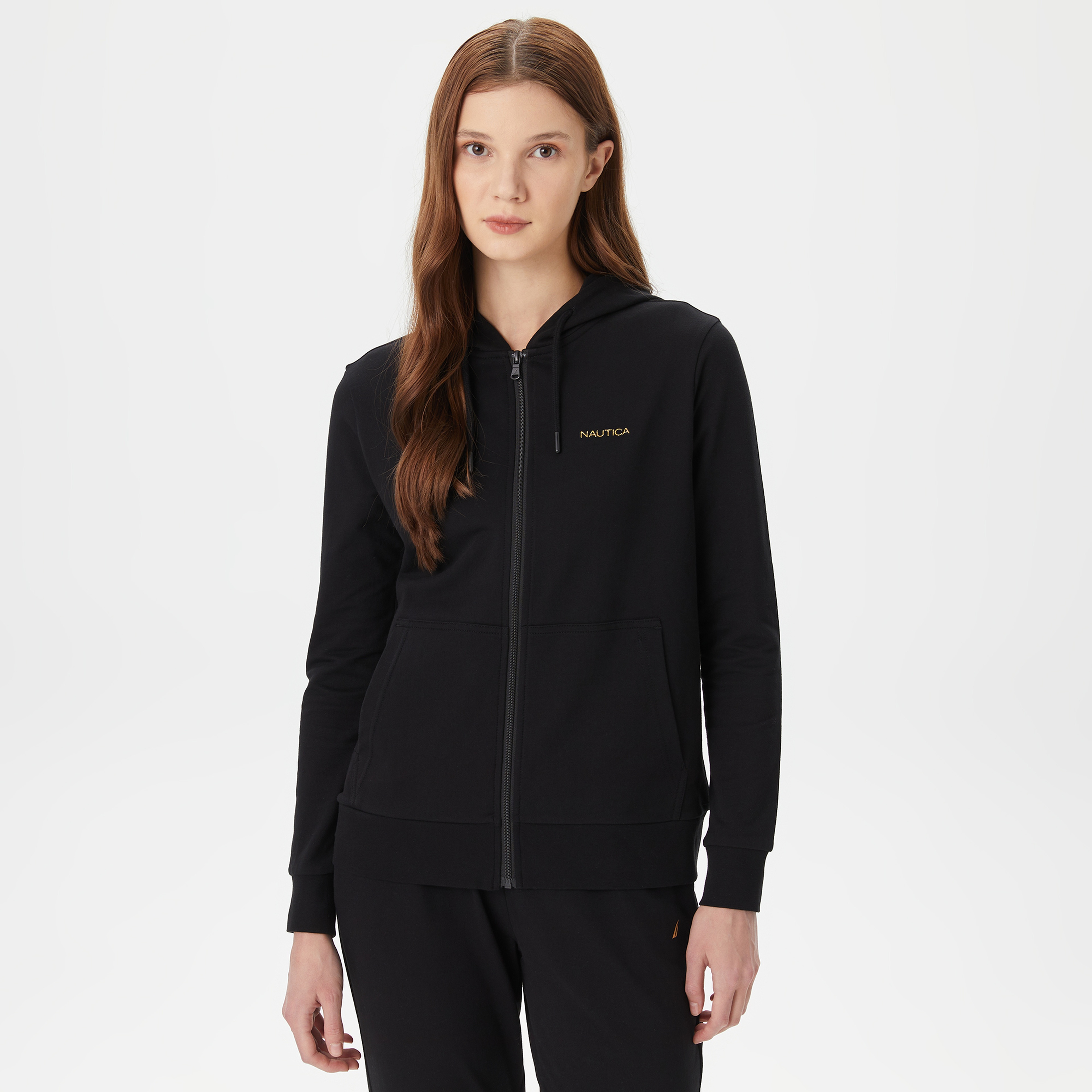 Nautica Kadın Siyah Uzun Kollu Sweatshirt