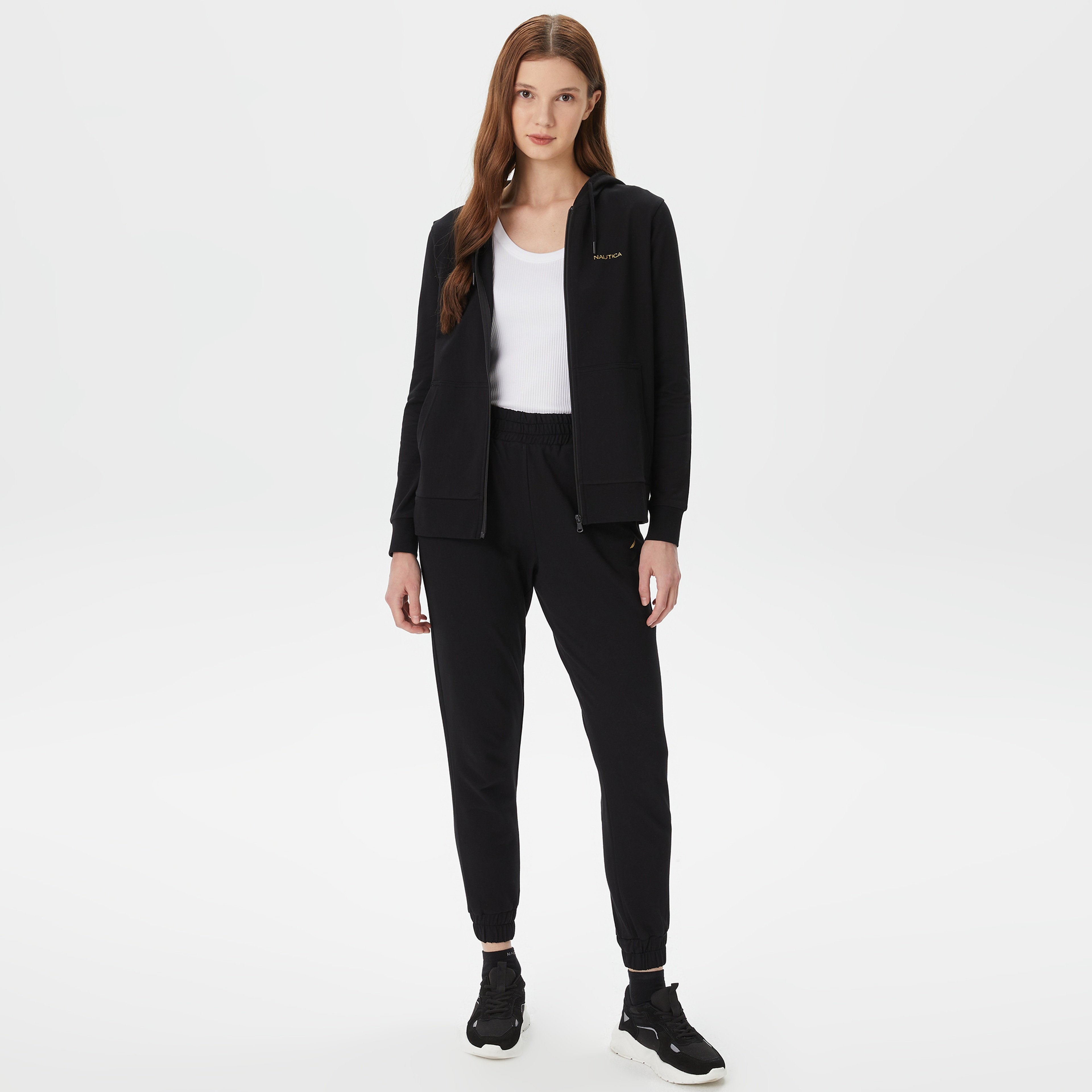 Nautica Kadın Siyah Uzun Kollu Sweatshirt