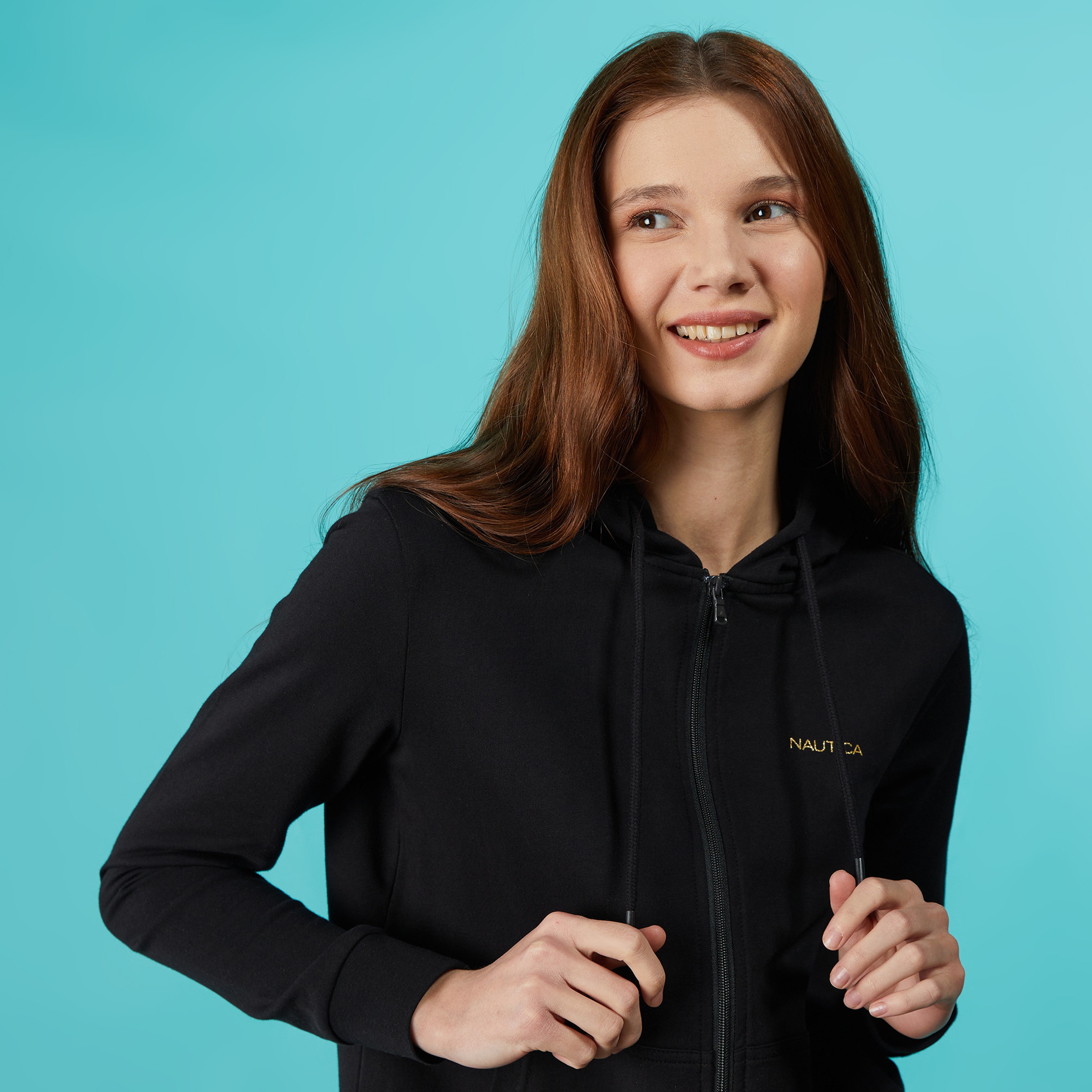 Nautica Kadın Siyah Uzun Kollu Sweatshirt