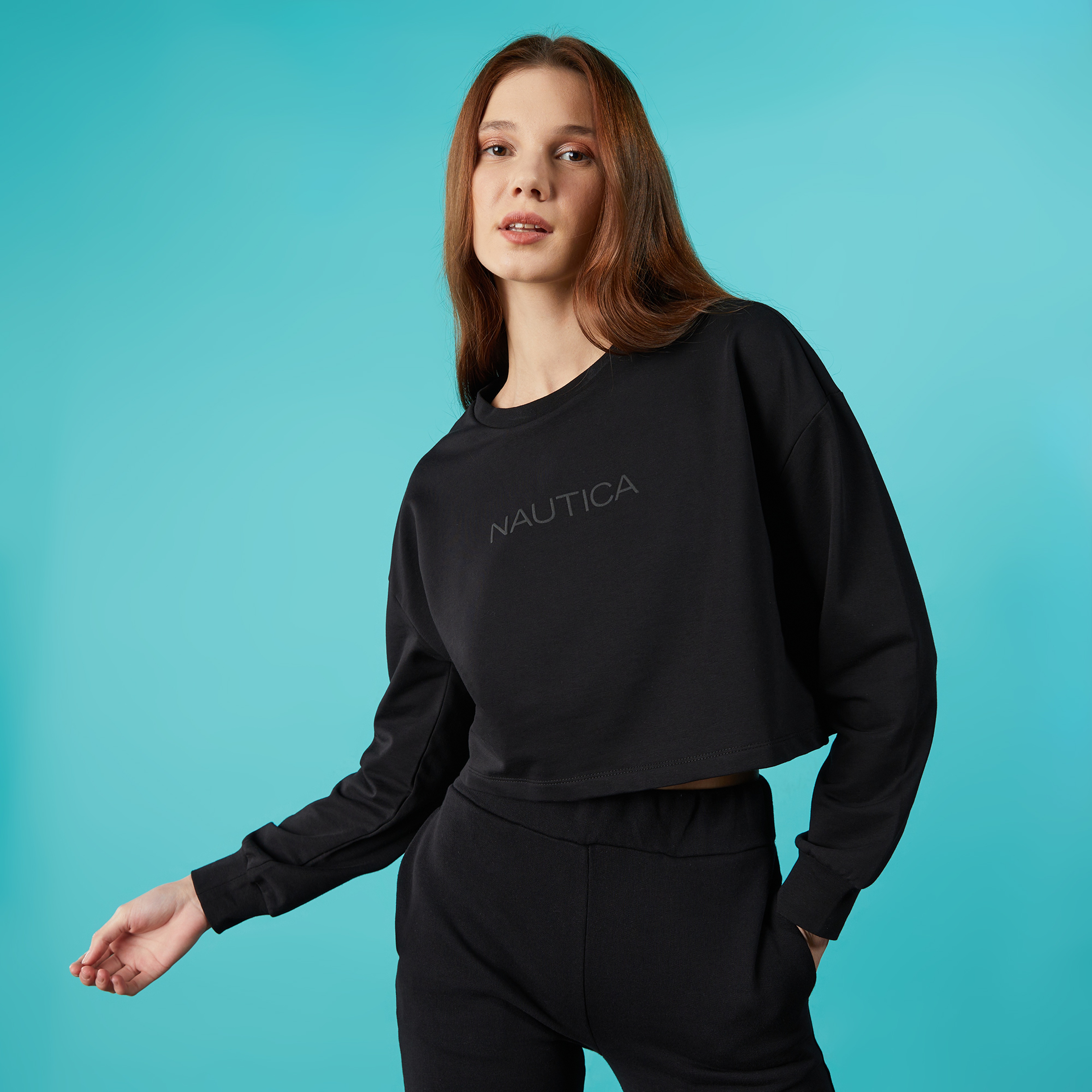 Nautica Kadın Siyah Sweatshirt