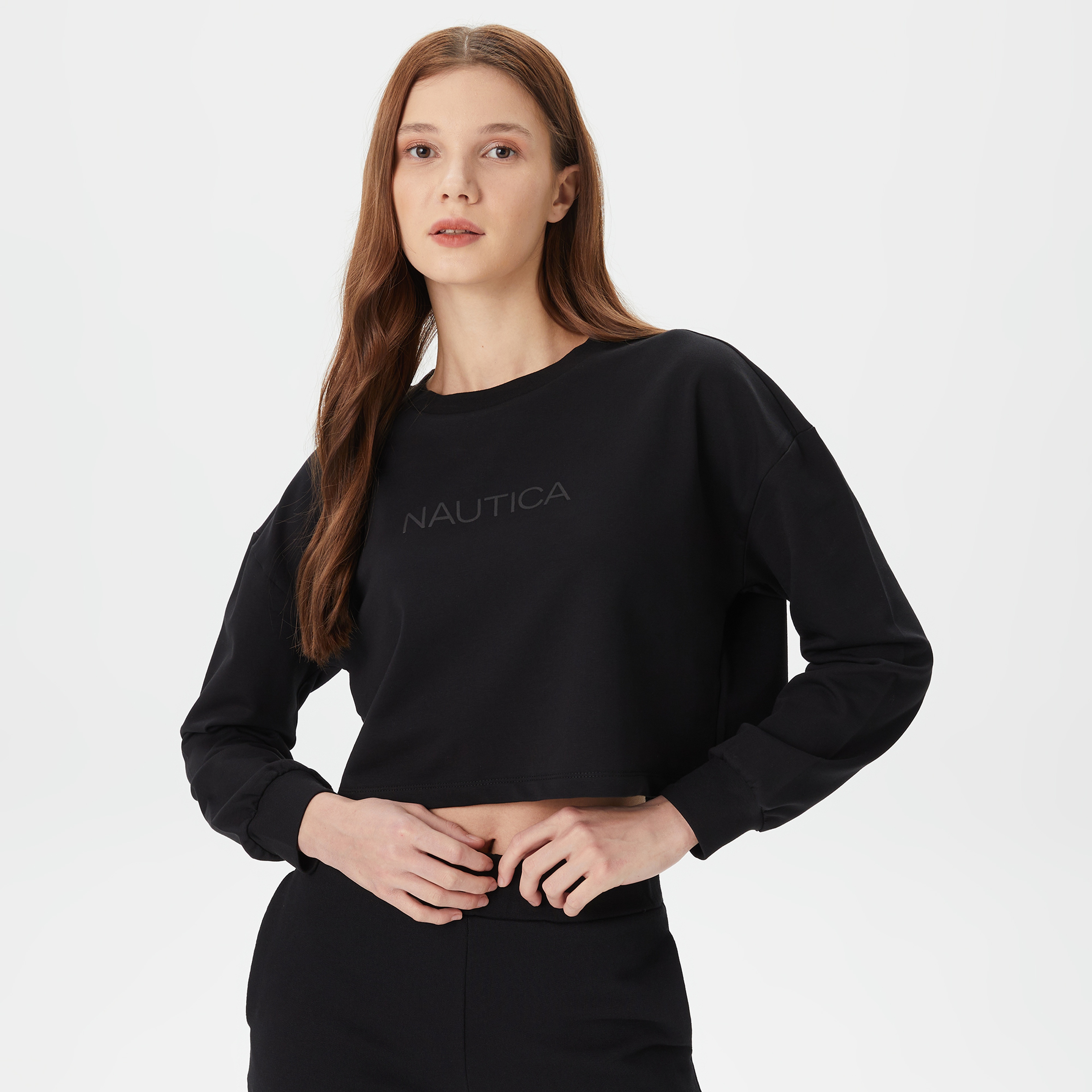 Nautica Kadın Siyah Sweatshirt