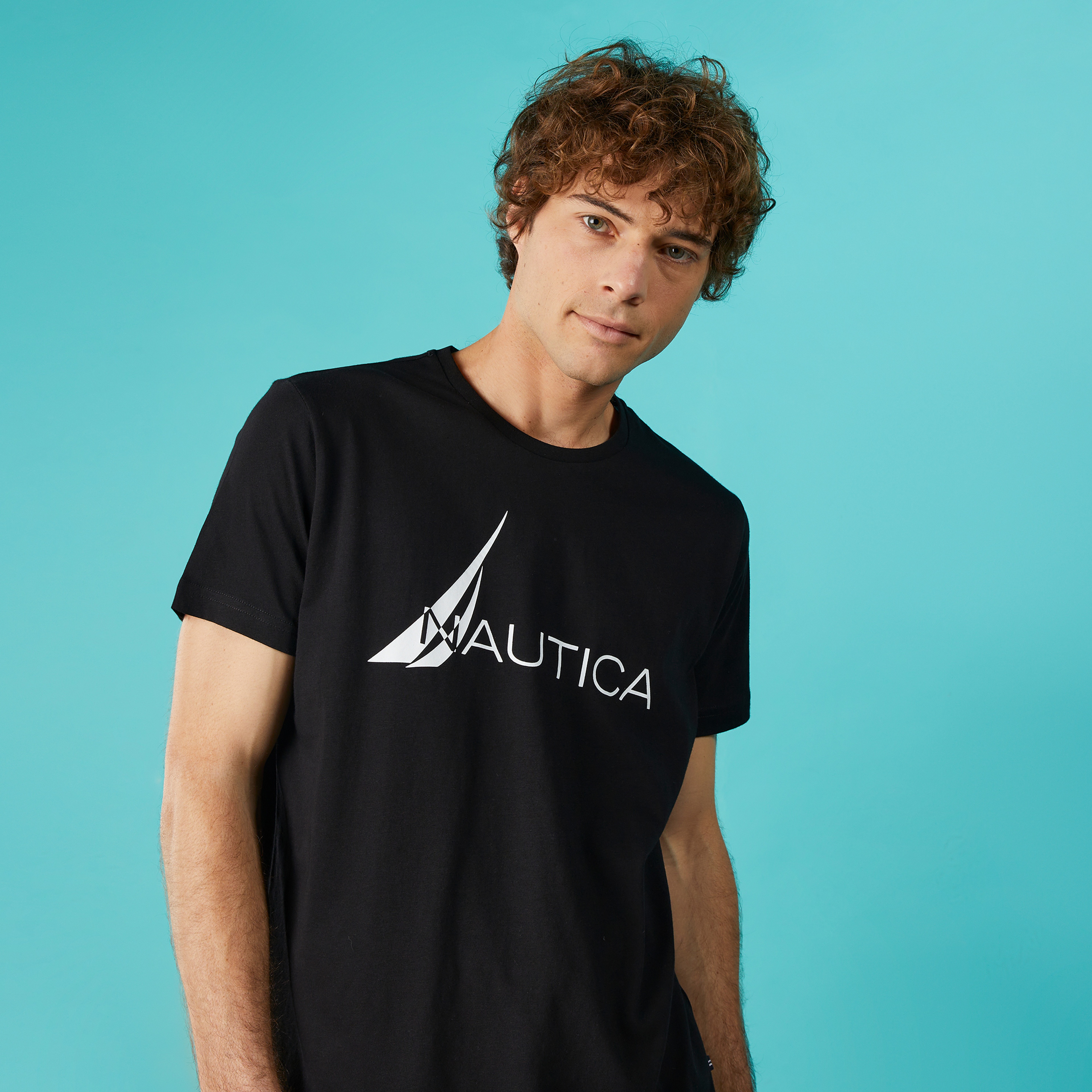 Nautica Erkek Siyah Standart Fit T-Shirt