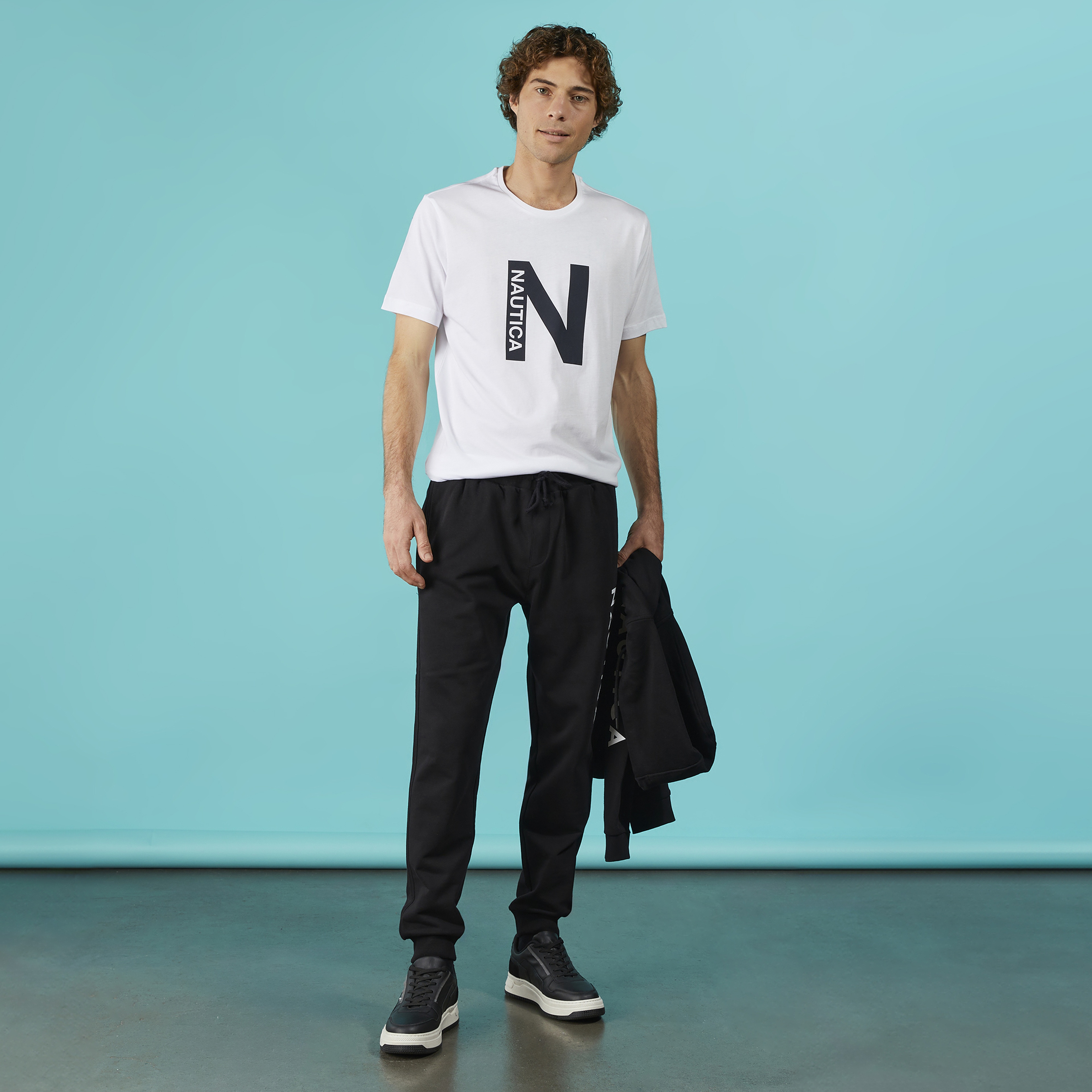 Nautica Erkek Beyaz Standart Fit T-Shirt