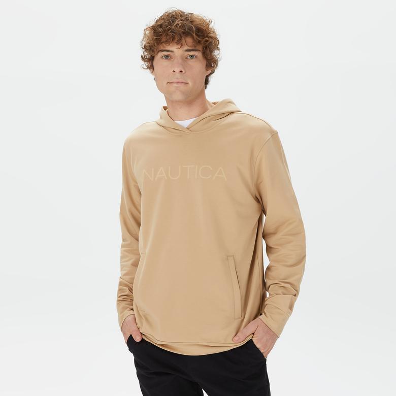 Nautica Erkek Bej Standart Fit Sweatshirt