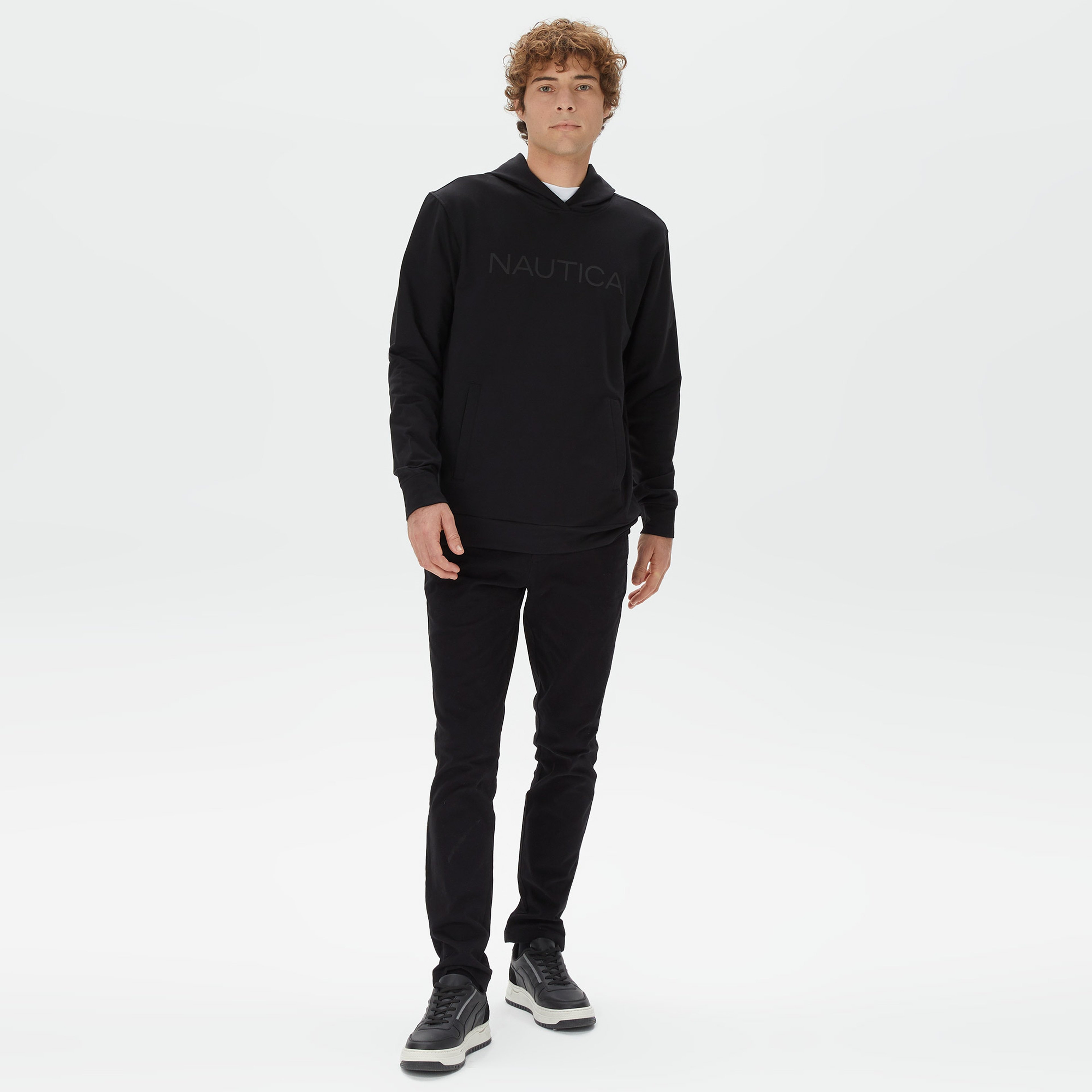 Nautica Erkek Siyah Standart Fit Sweatshirt