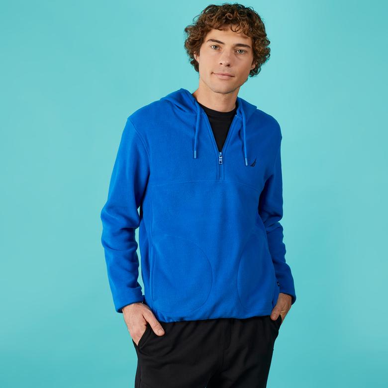 Nautica Erkek Mavi Standart Fit Uzun Kollu Polar