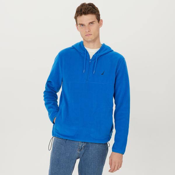 Nautica Erkek Mavi Standart Fit Uzun Kollu Polar