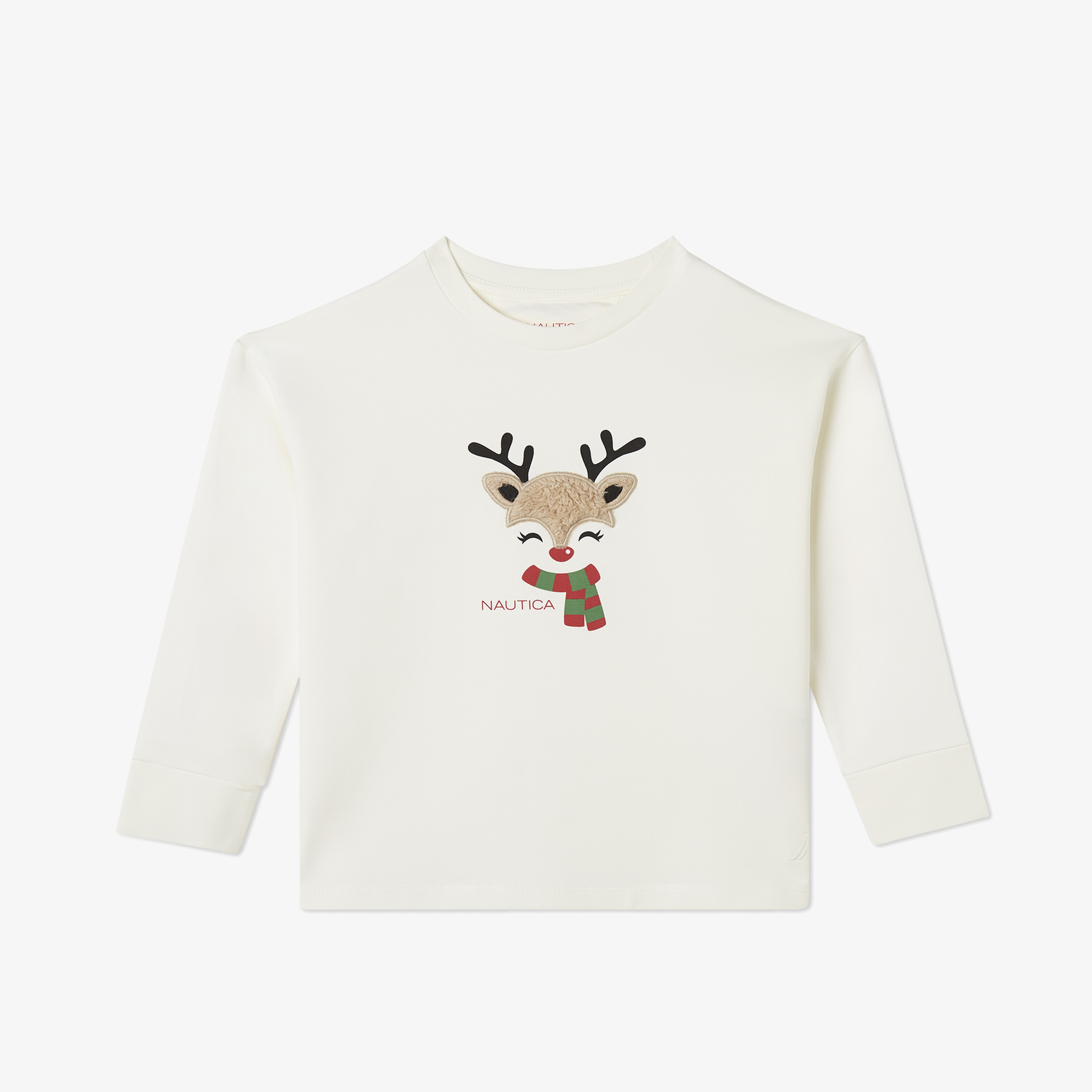 Nautica Kız Çocuk Beyaz Standart Fit Sweatshirt