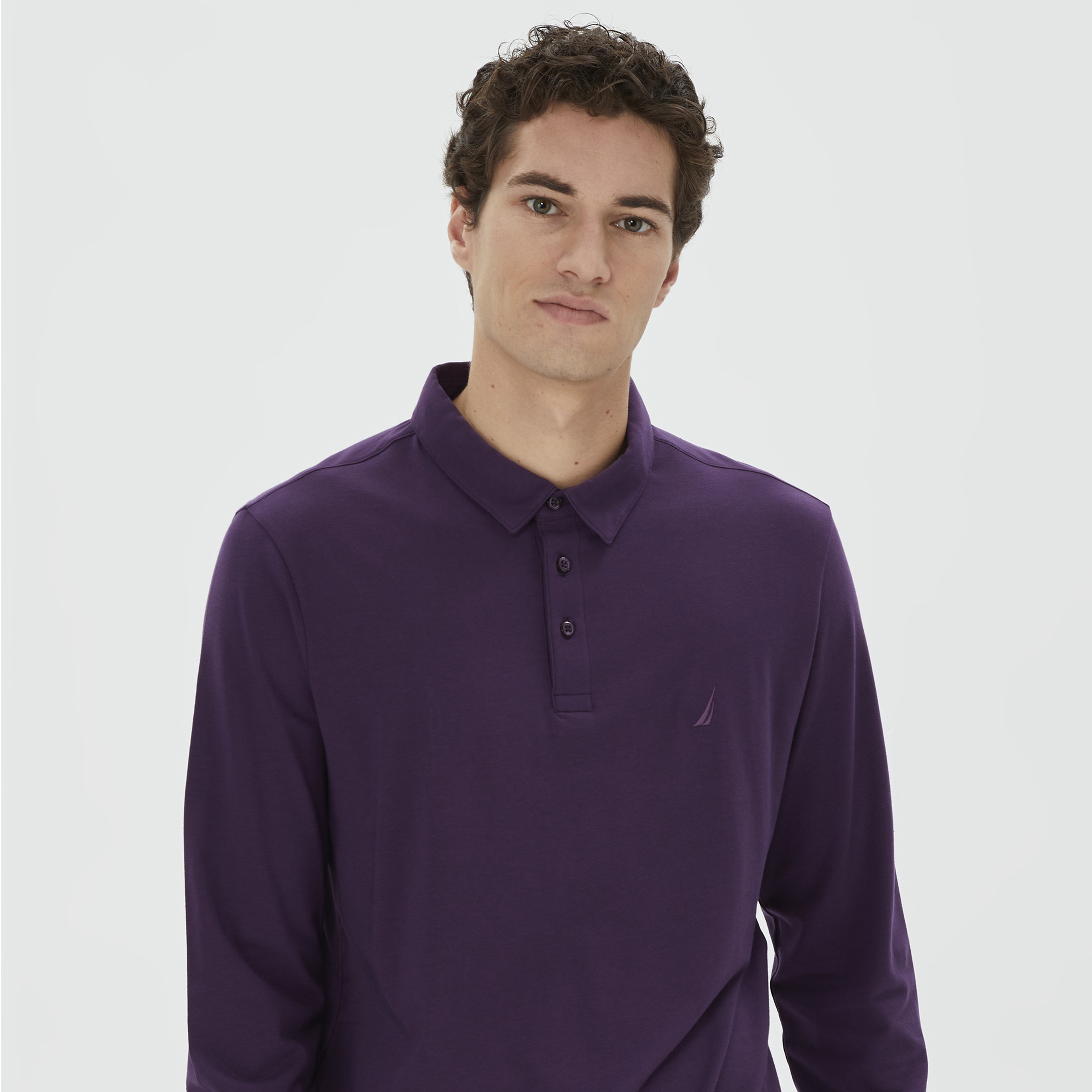 Nautica Erkek Lacivert Uzun Kollu Polo Yaka T-Shirt