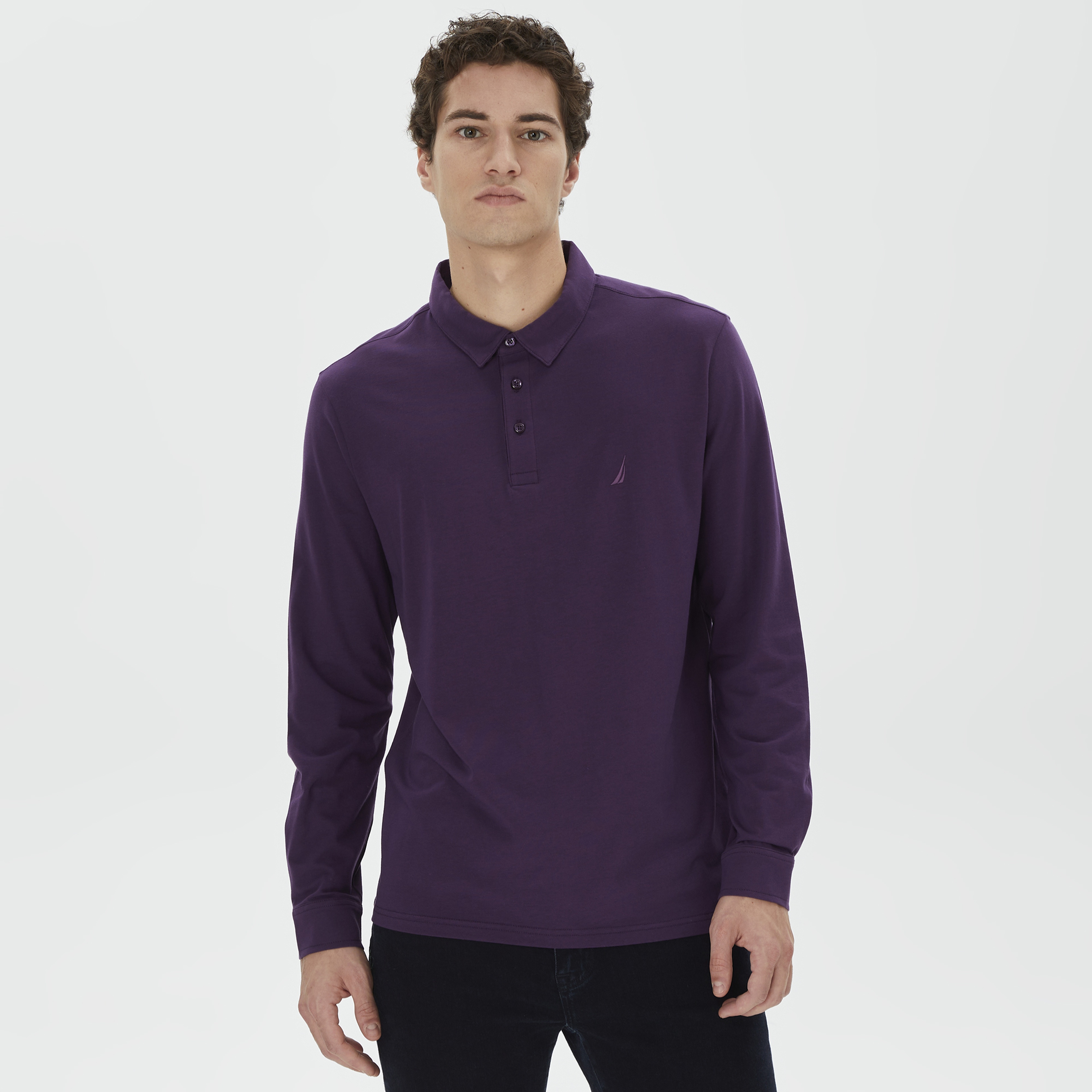 Nautica Erkek Lacivert Uzun Kollu Polo Yaka T-Shirt