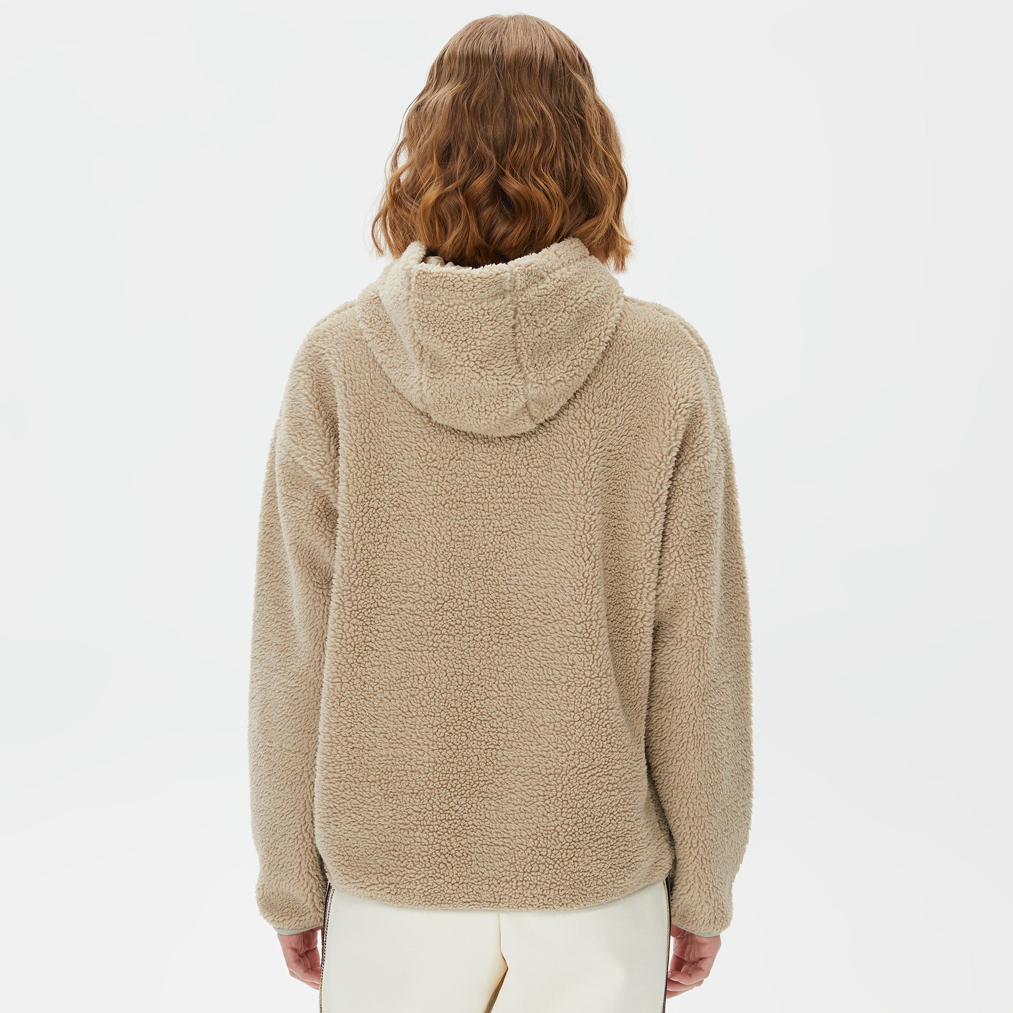 Nautica Kadın Beyaz Relaxed Fit Kapüşonlu Sweatshirt