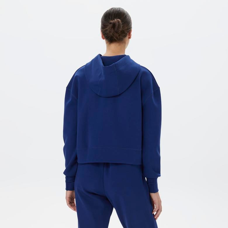 Nautica Kadın Mavi Relaxed Fit Kapüşonlu Sweatshirt