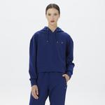 Nautica Kadın Mavi Relaxed Fit Kapüşonlu Sweatshirt