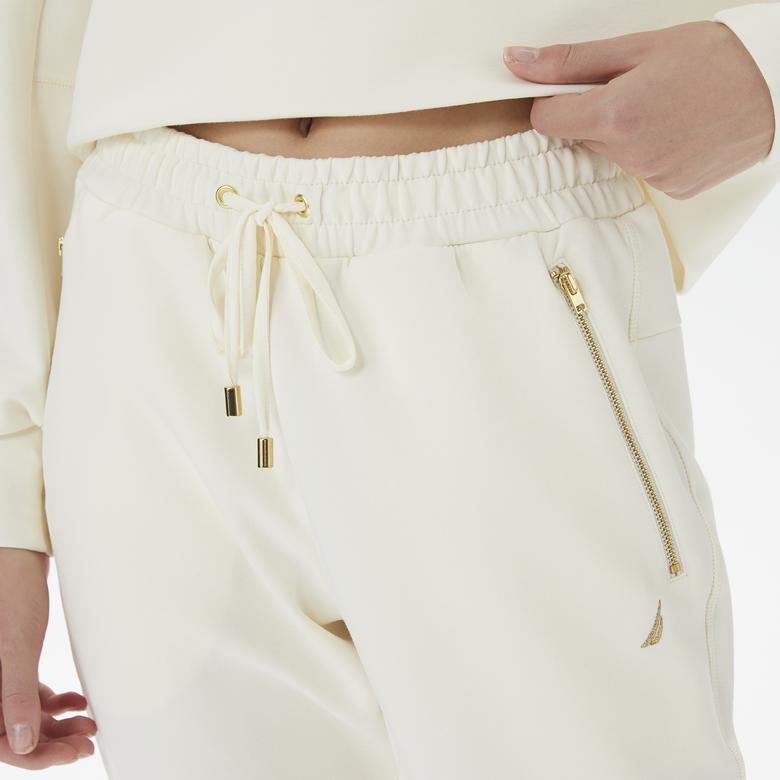 Nautica Kadın Kırık Beyaz Relaxed Fit Eşofman Altı