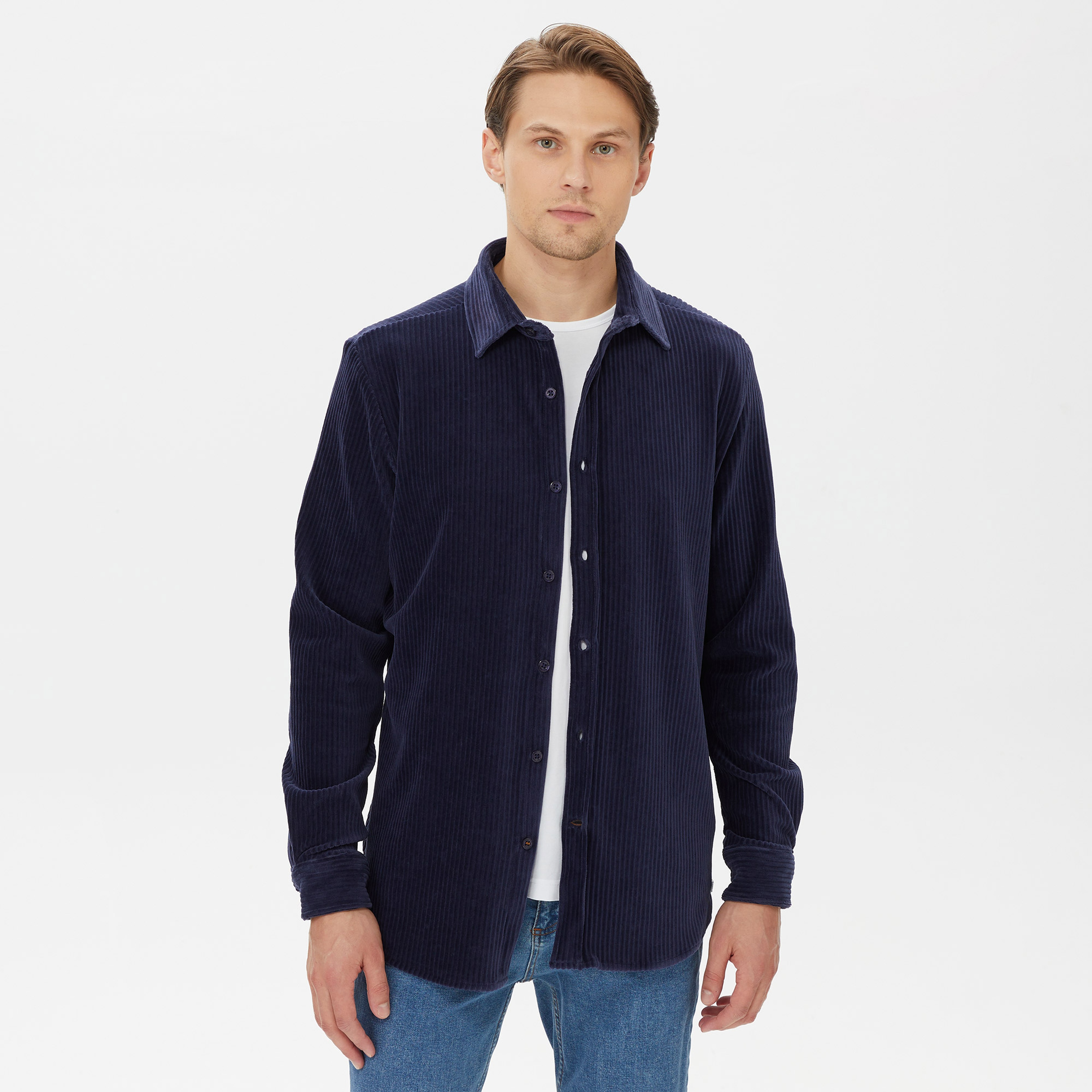 Nautica Erkek Lacivert Slim Fit Gömlek