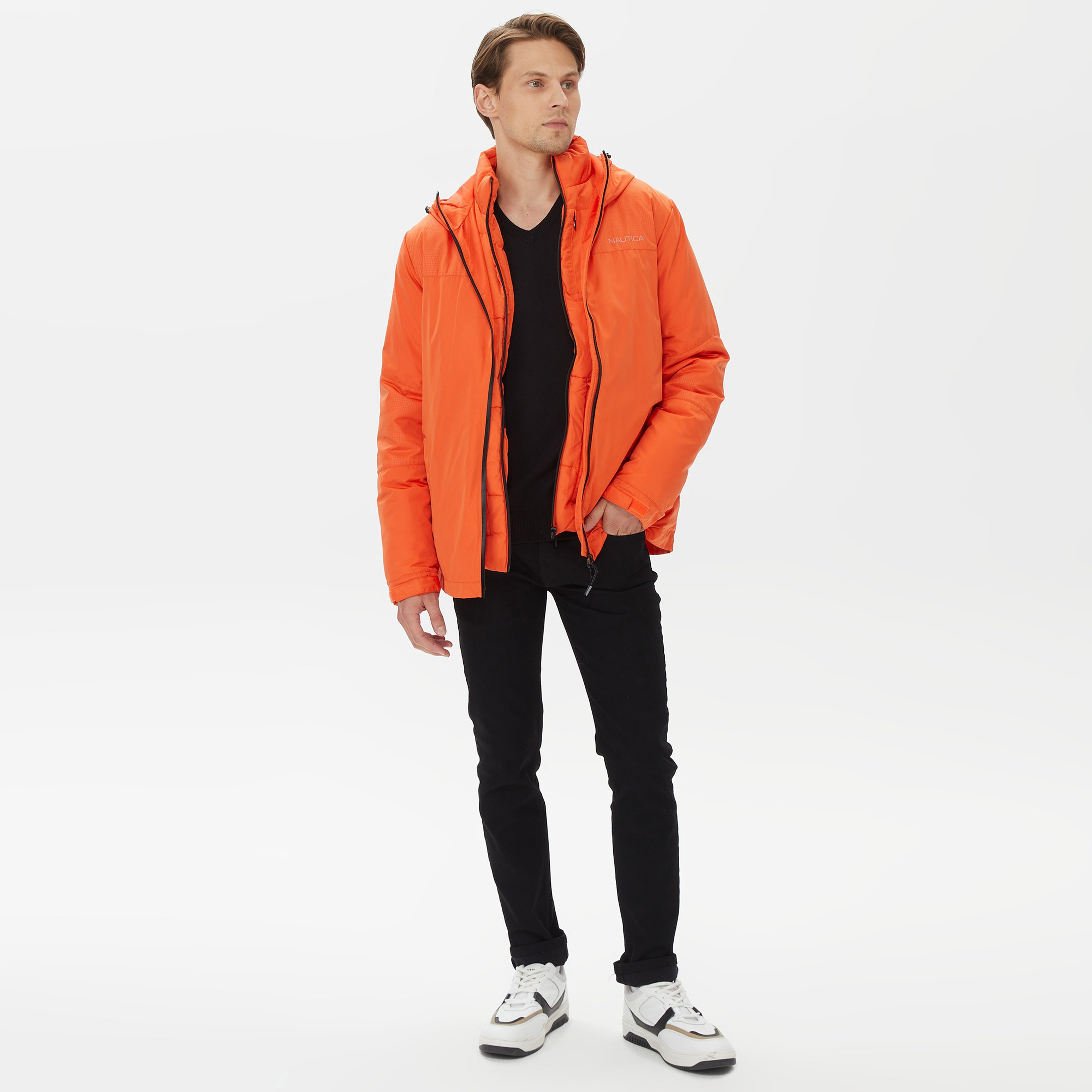 Nautica Erkek Turuncu Standart Fit Mont