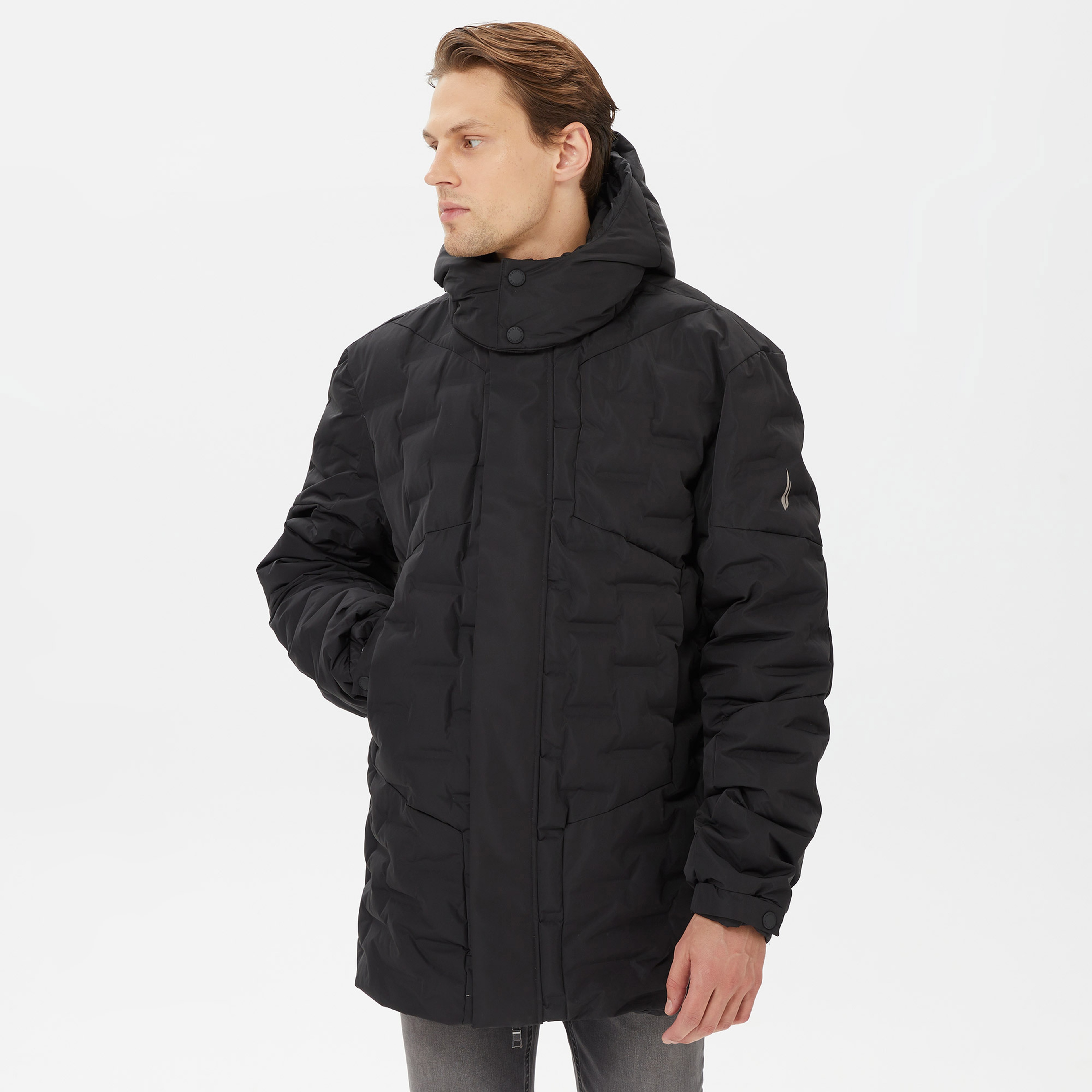 Nautica Erkek Siyah Standart Fit Mont